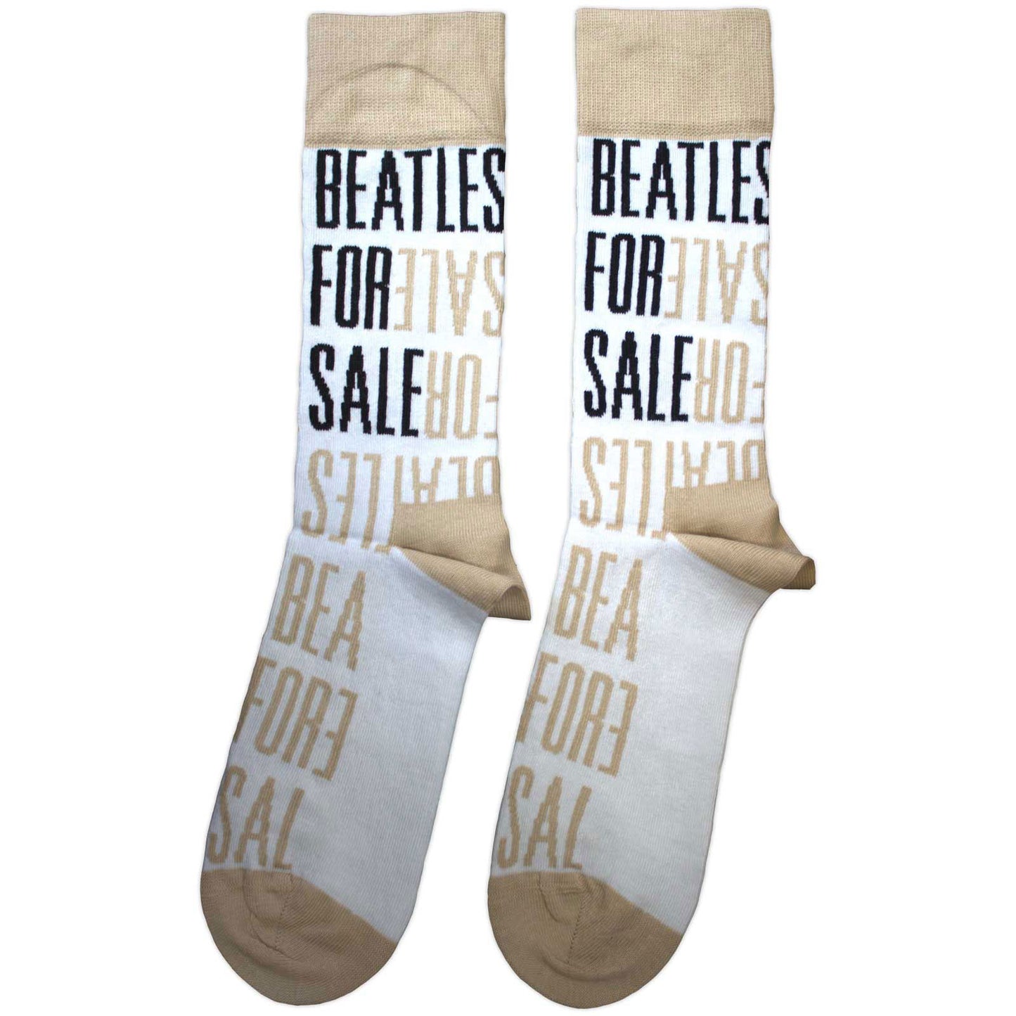 Beatles For Sale Text Repeat (US Men's Shoe Size 8-12) Socks Back