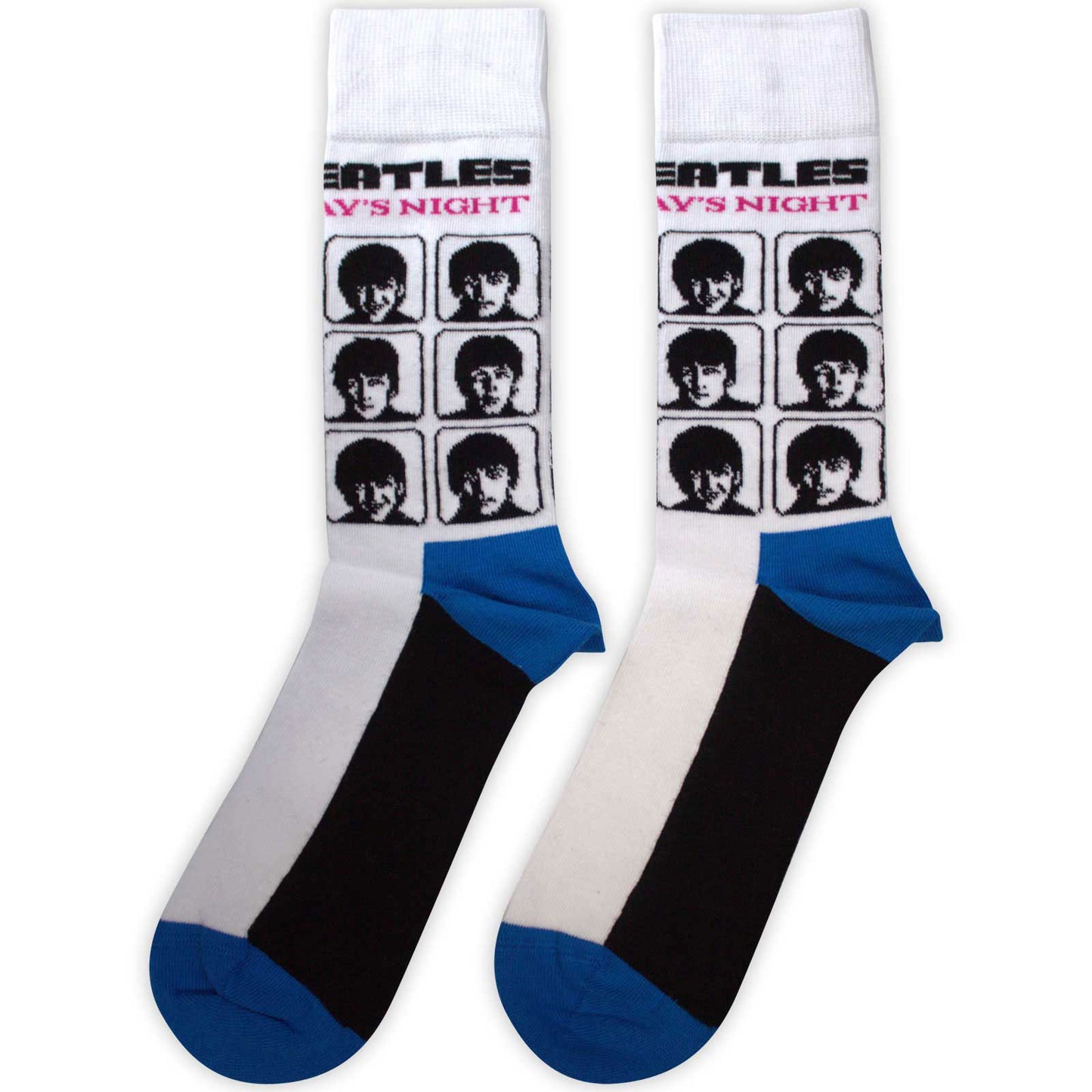 Beatles A Hard Day's Night Album (US Men's Shoe Size 8-12) Socks Back