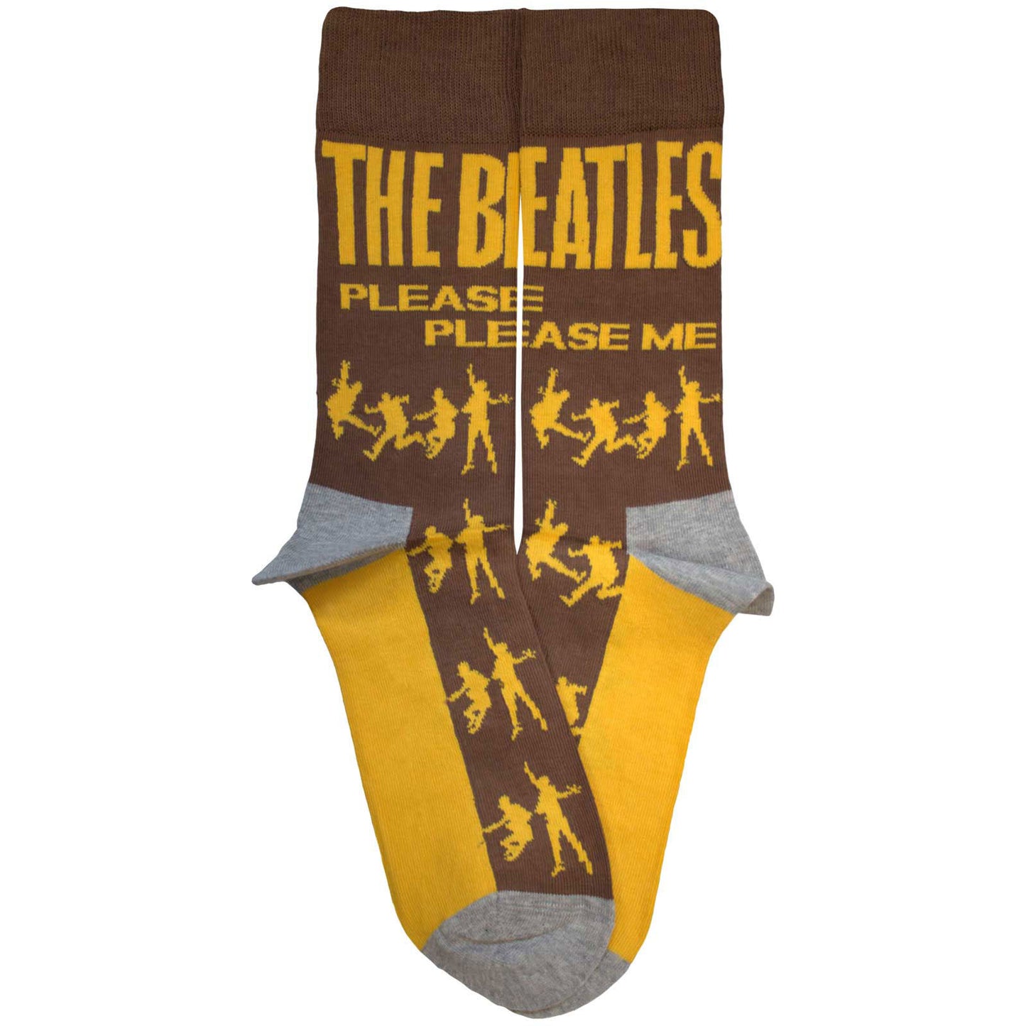 Beatles Please Please Me Silhouettes (US Men's Shoe Size 8-12) Socks Back