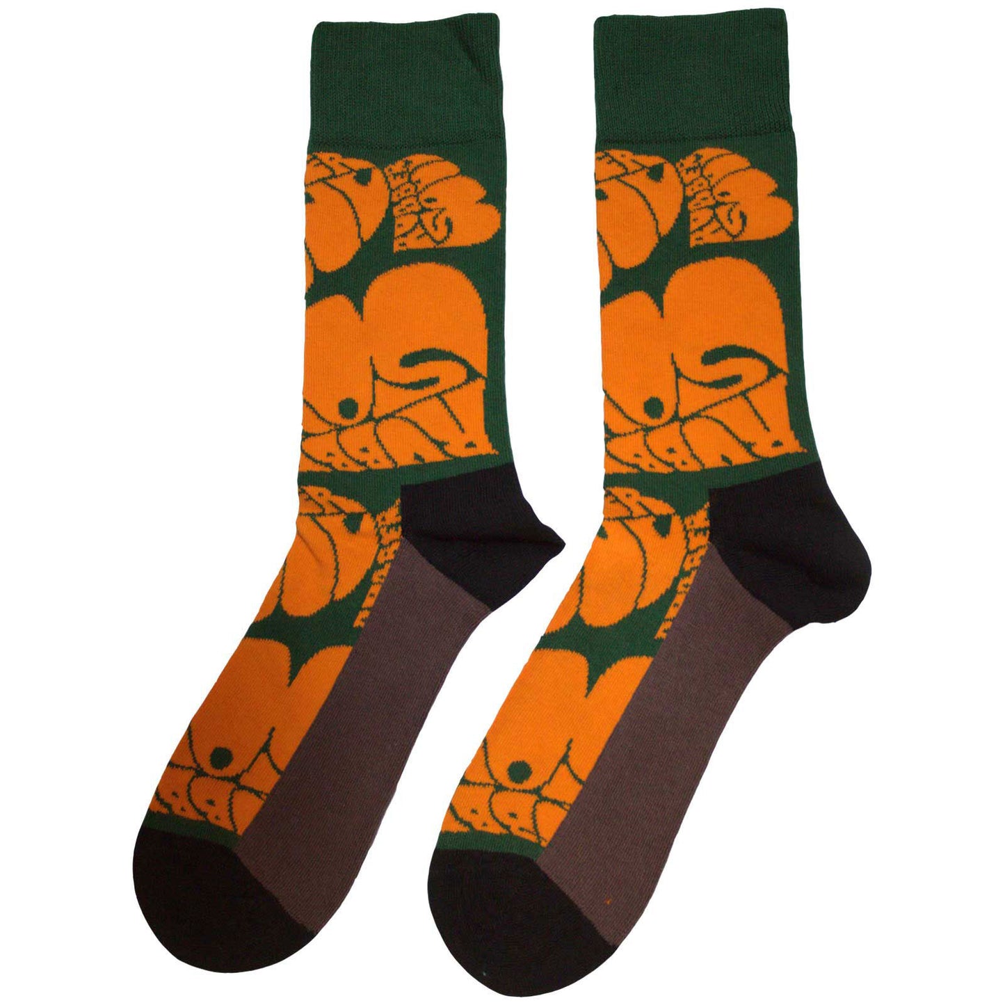 Beatles Rubber Soul Text Repeat (US Men's Shoe Size 8-12) Socks Back