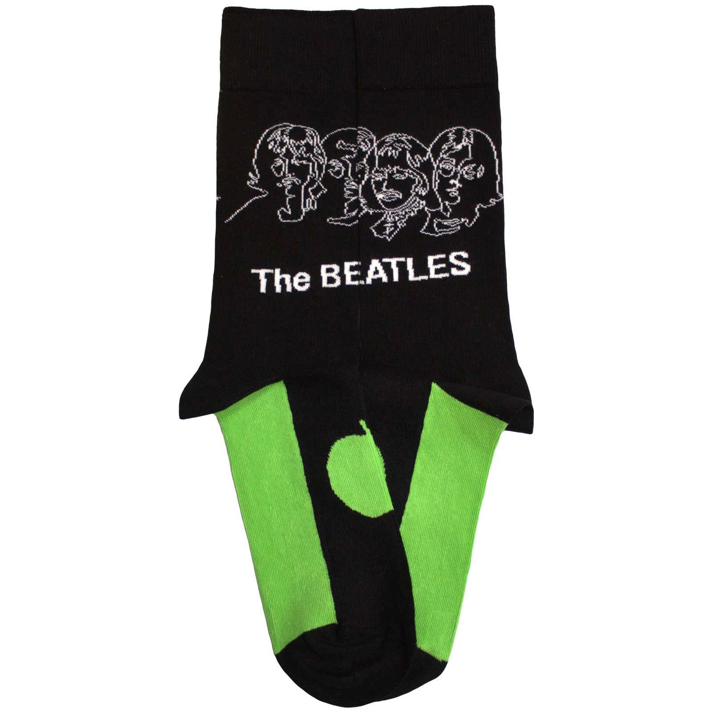 Beatles White Album Faces Outlines & Apple (US Men's Shoe Size 8-12) Socks Alt 2