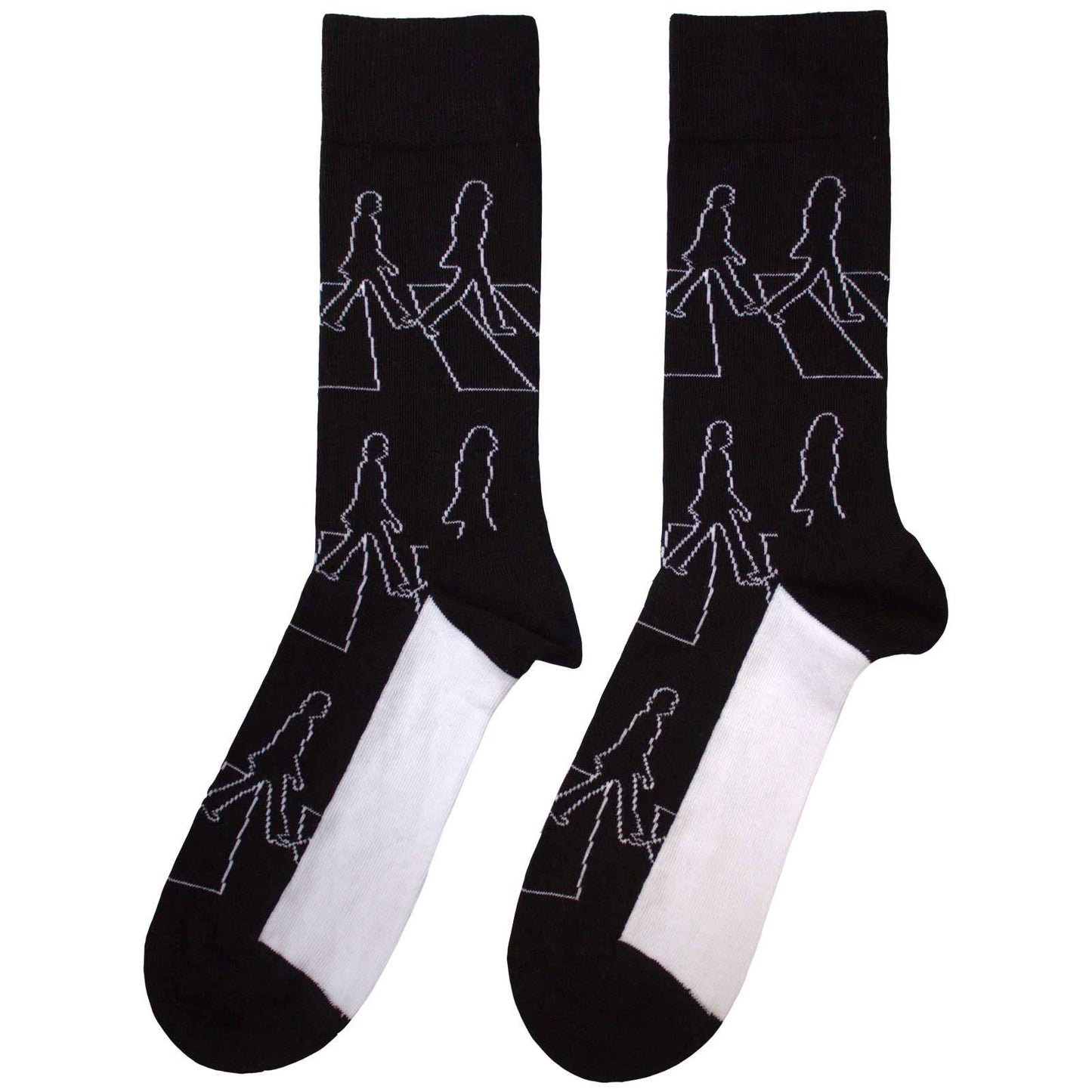 Beatles Abbey Road Outlines (US Men's Shoe Size 8-12) Socks Back