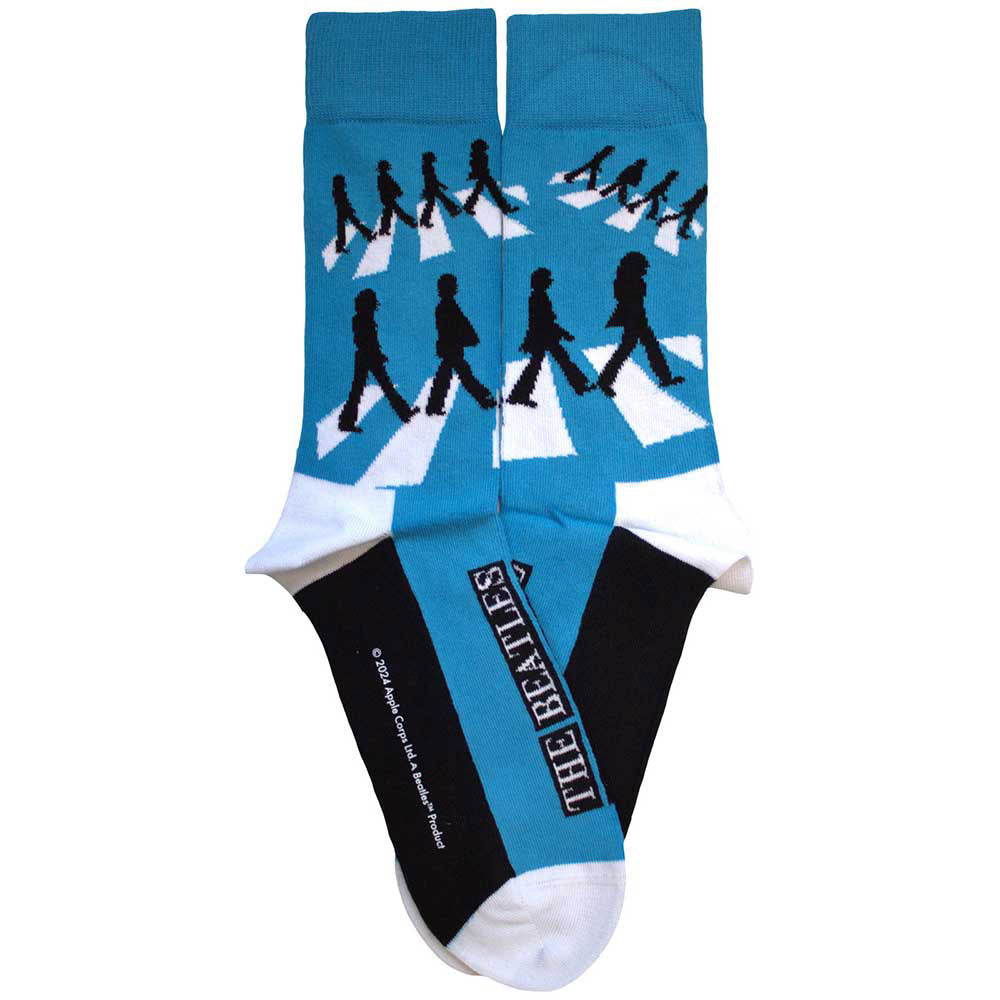 Beatles Abbey Road Silhouettes Repeat (US Women's Shoe Size 6-9) Socks Back