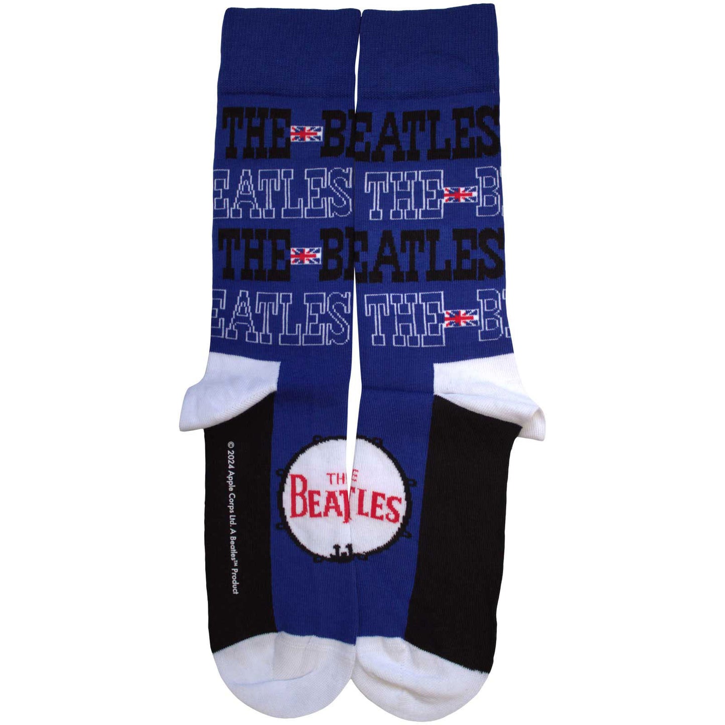 Beatles Budokan Poster & Drum Logo (US Men's Shoe Size 8-12) Socks Back