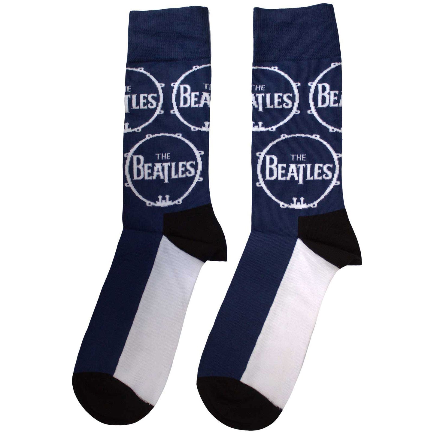 Beatles Drum Logo Repeat (US Men's Shoe Size 8-12) Socks Back