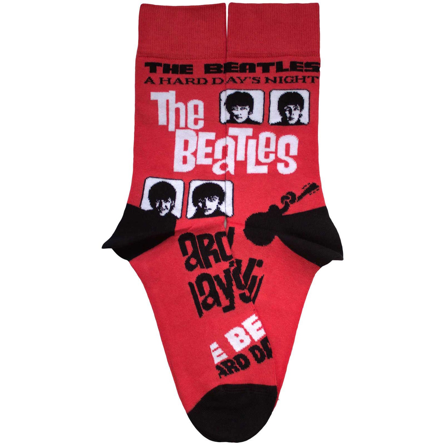 Beatles A Hard Day's Night (US Men's Shoe Size 8-12) Socks Back