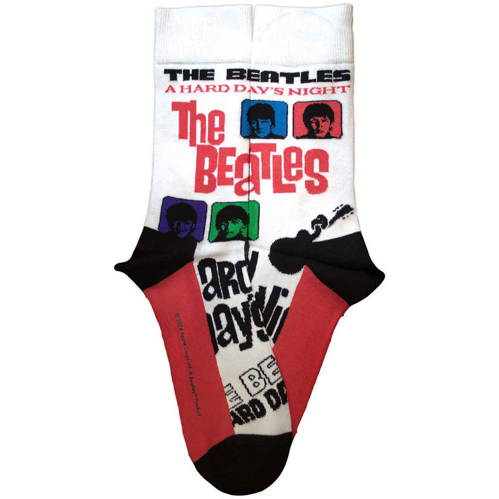 Beatles A Hard Day's Night Colours (US Women's Shoe Size 6-9) Socks Back