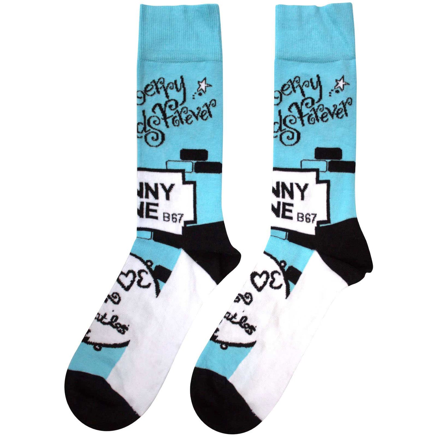 Beatles Strawberry Fields/penny Lane (US Men's Shoe Size 8-12) Socks Back