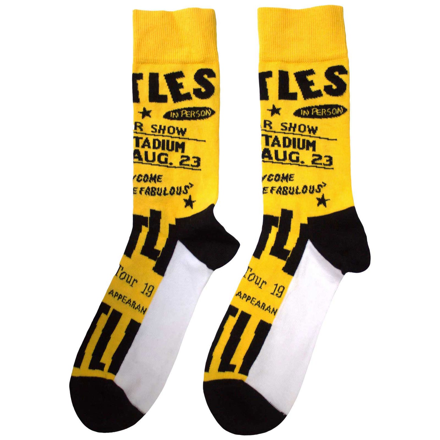 Beatles Usa (US Men's Shoe Size 8-12) Socks Back