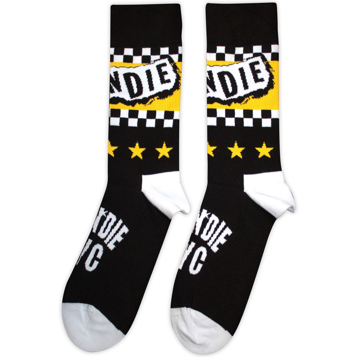 Blondie Nyc Logo (US Men's Shoe Size 8-12) Socks Back