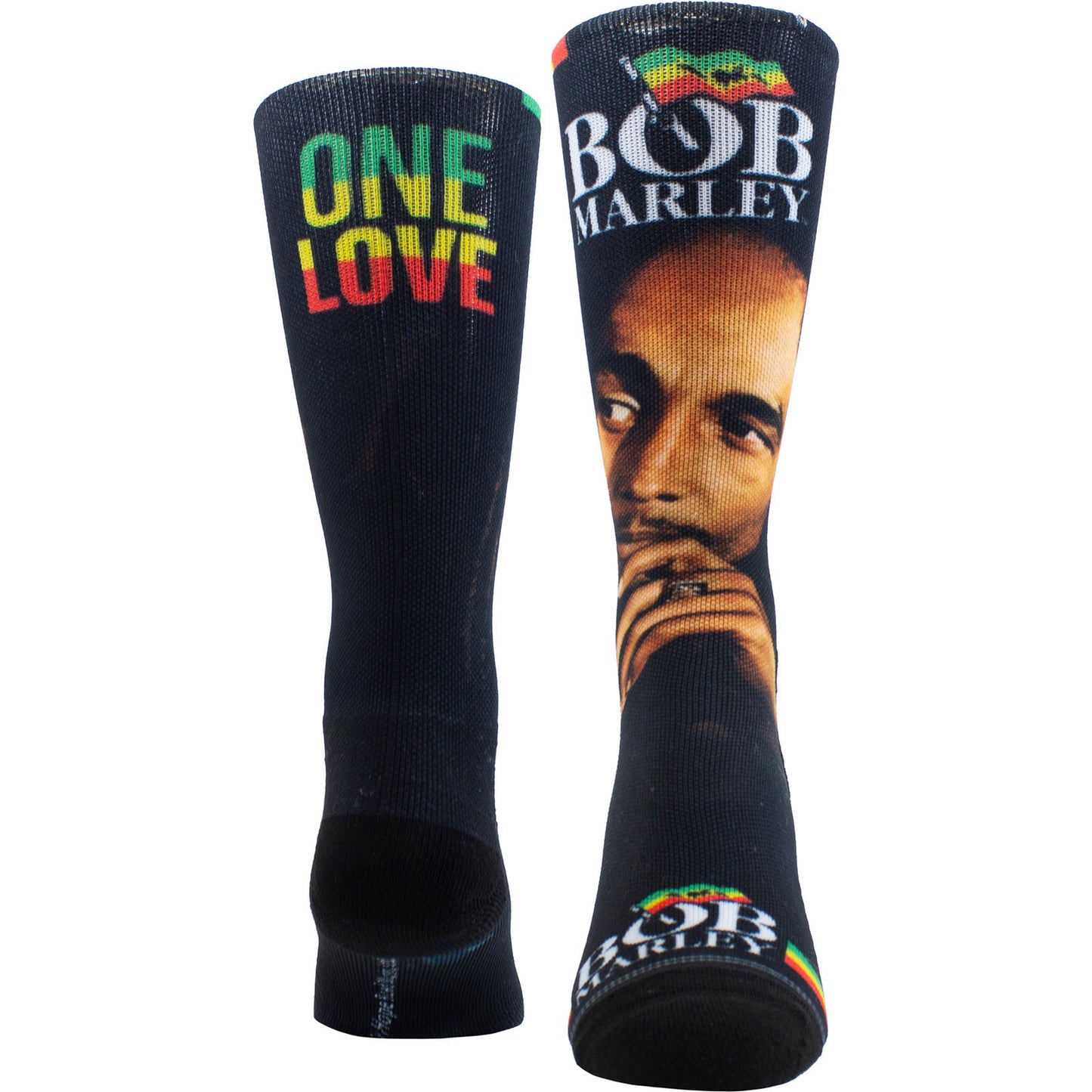 Bob Marley One Love Sublimation (US Men's Shoe Size 8-12) Socks Front