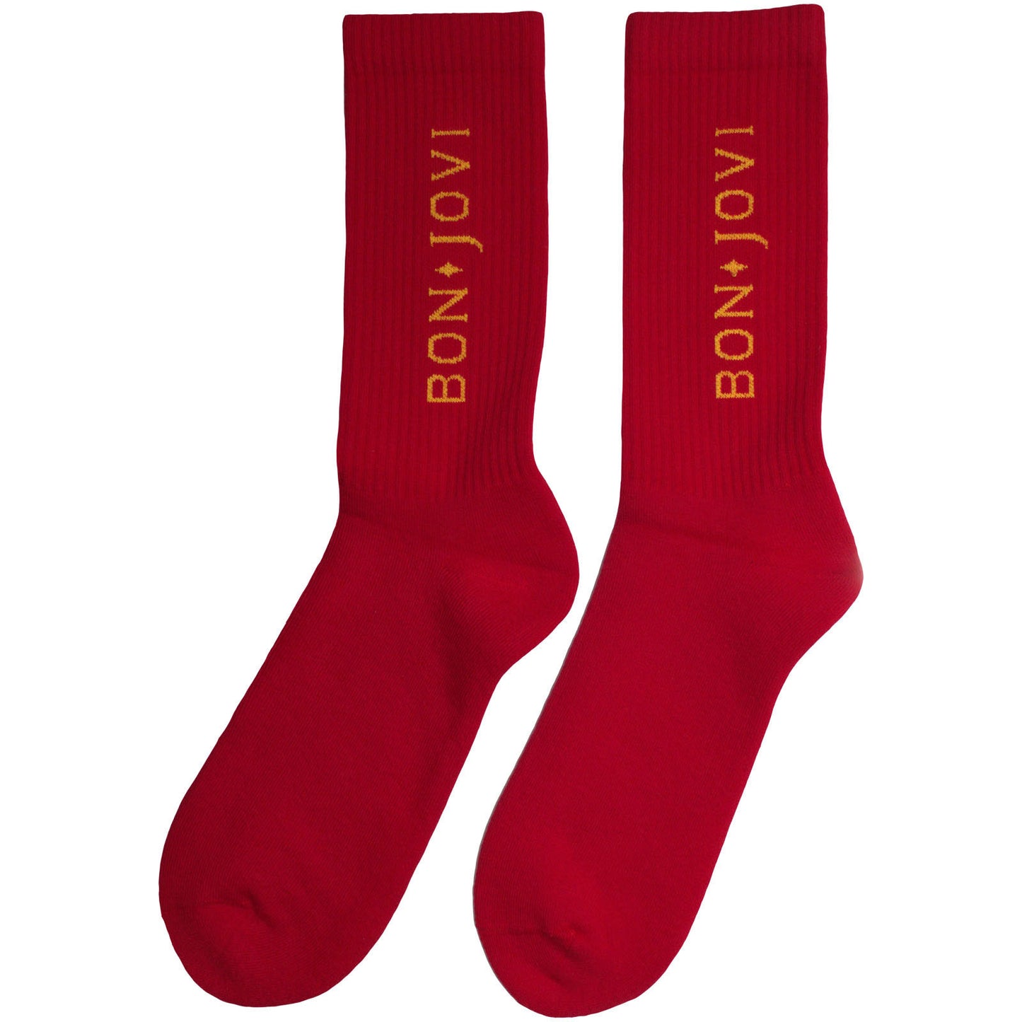 Bon Jovi Original Logo (US Men's Shoe Size 8-12) Socks Back