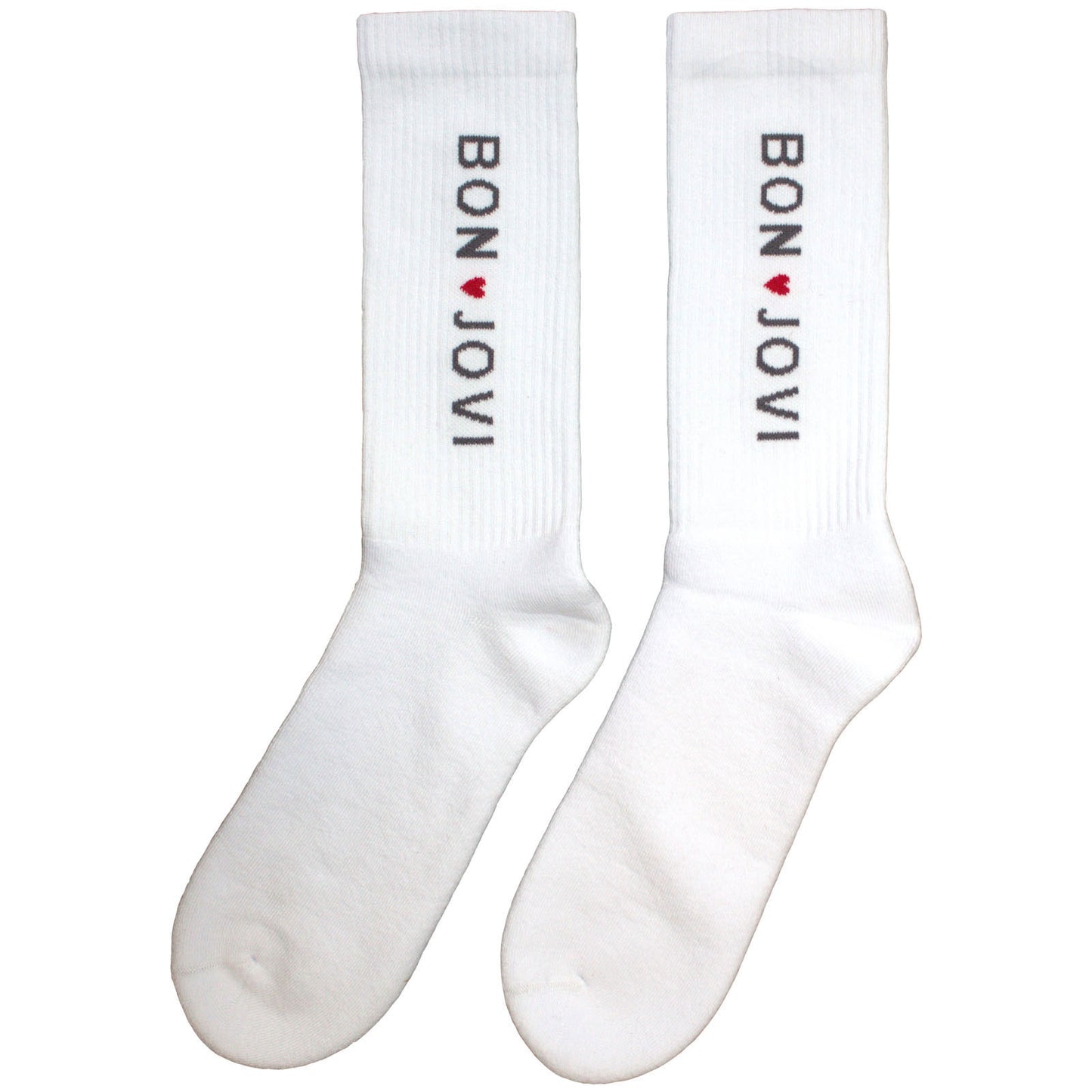 Bon Jovi Heart (US Men's Shoe Size 8-12) Socks Back