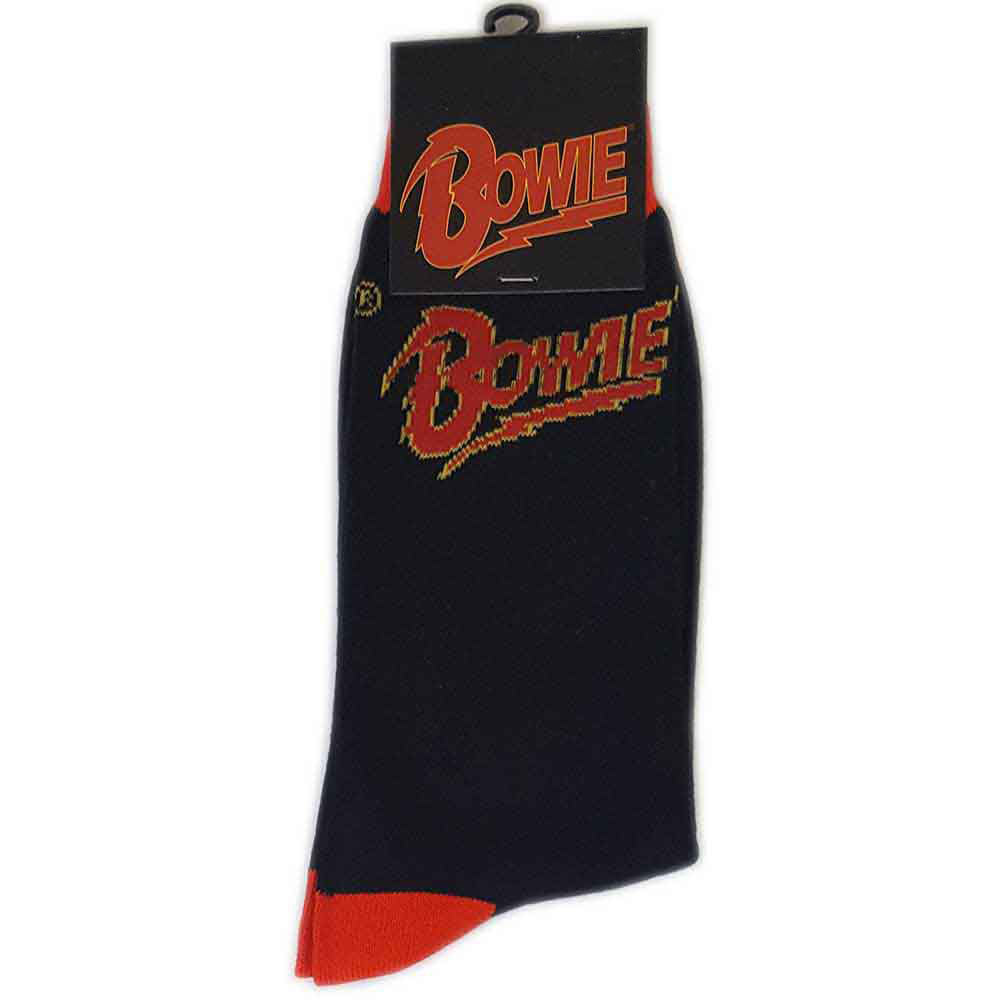 David Bowie Flash Logo (US Women's Shoe Size 6-9) Socks Back