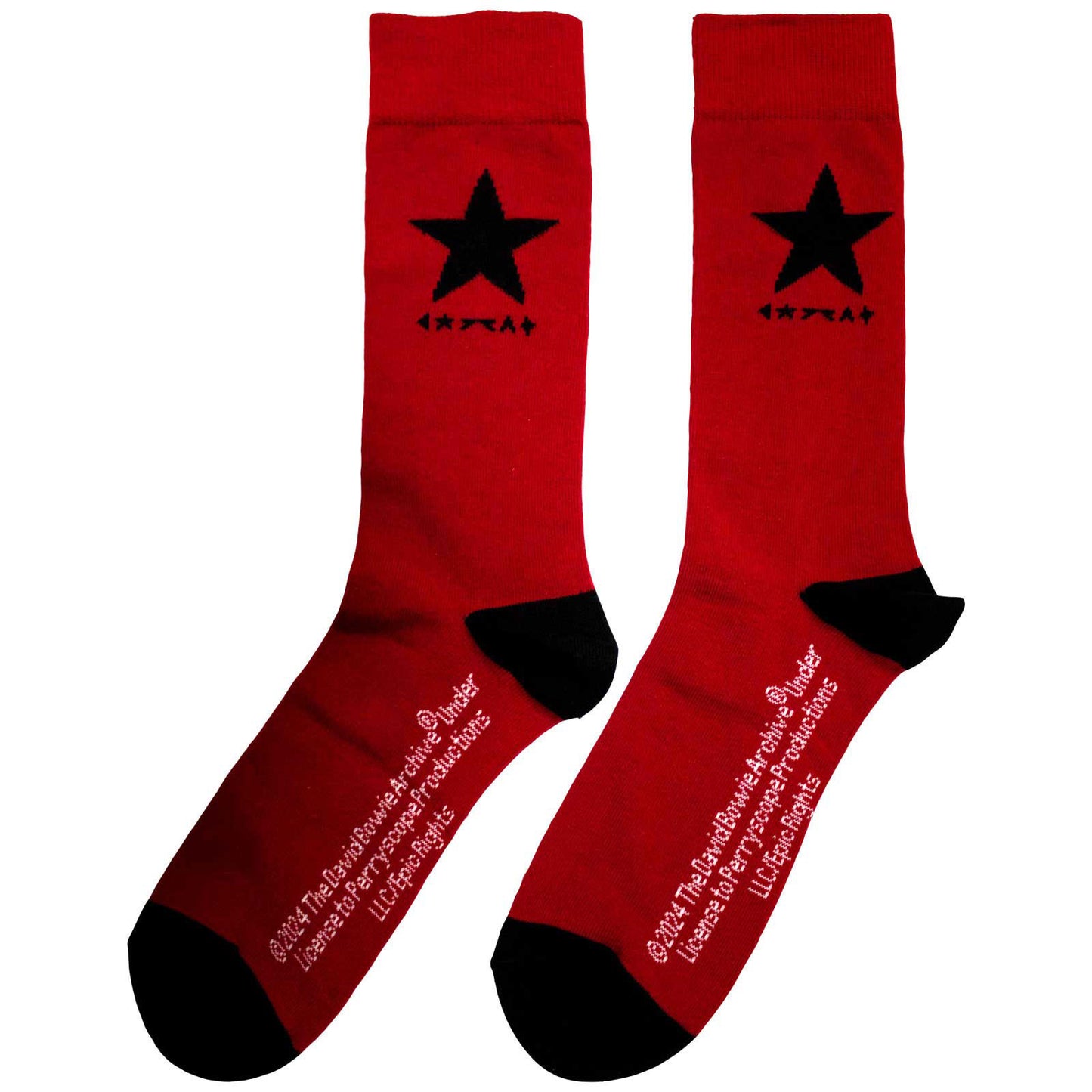 David Bowie Blackstar (US Men's Shoe Size 8-12) Socks Alt 2
