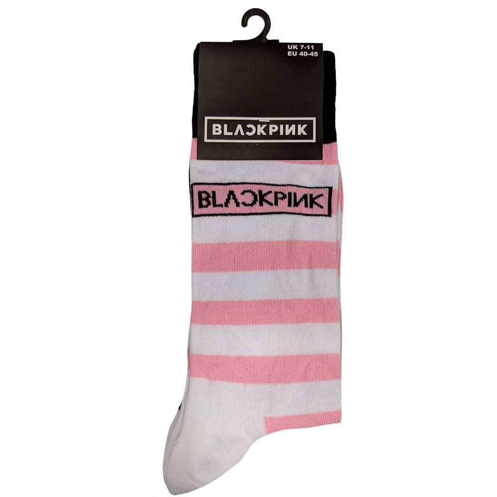 BlackPink Stripes & Logo Socks Alt 2