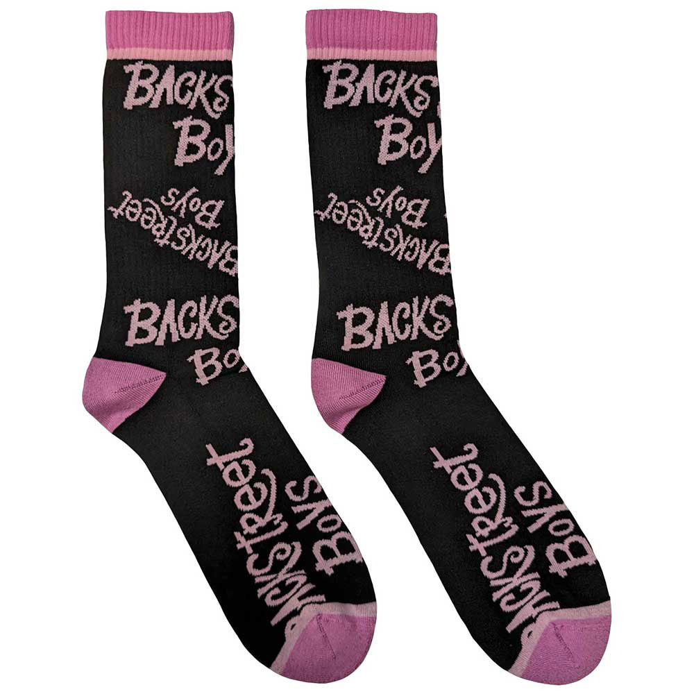 Backstreet Boys Logo Repeat (US Men's Shoe Size 8-12) Socks Front