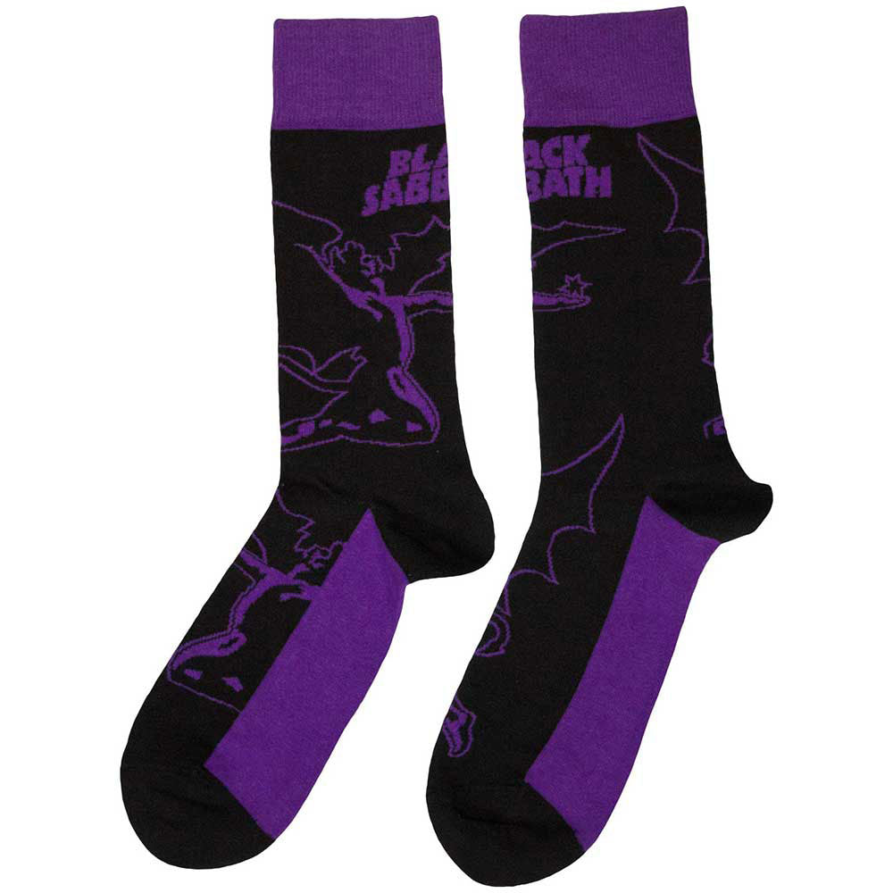 Black Sabbath Logo & Demon (US Men's Shoe Size 8-12) Socks Alt 2