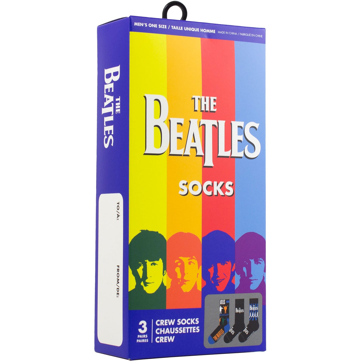 Beatles (US Men's Shoe Size 8-12) Socks Front