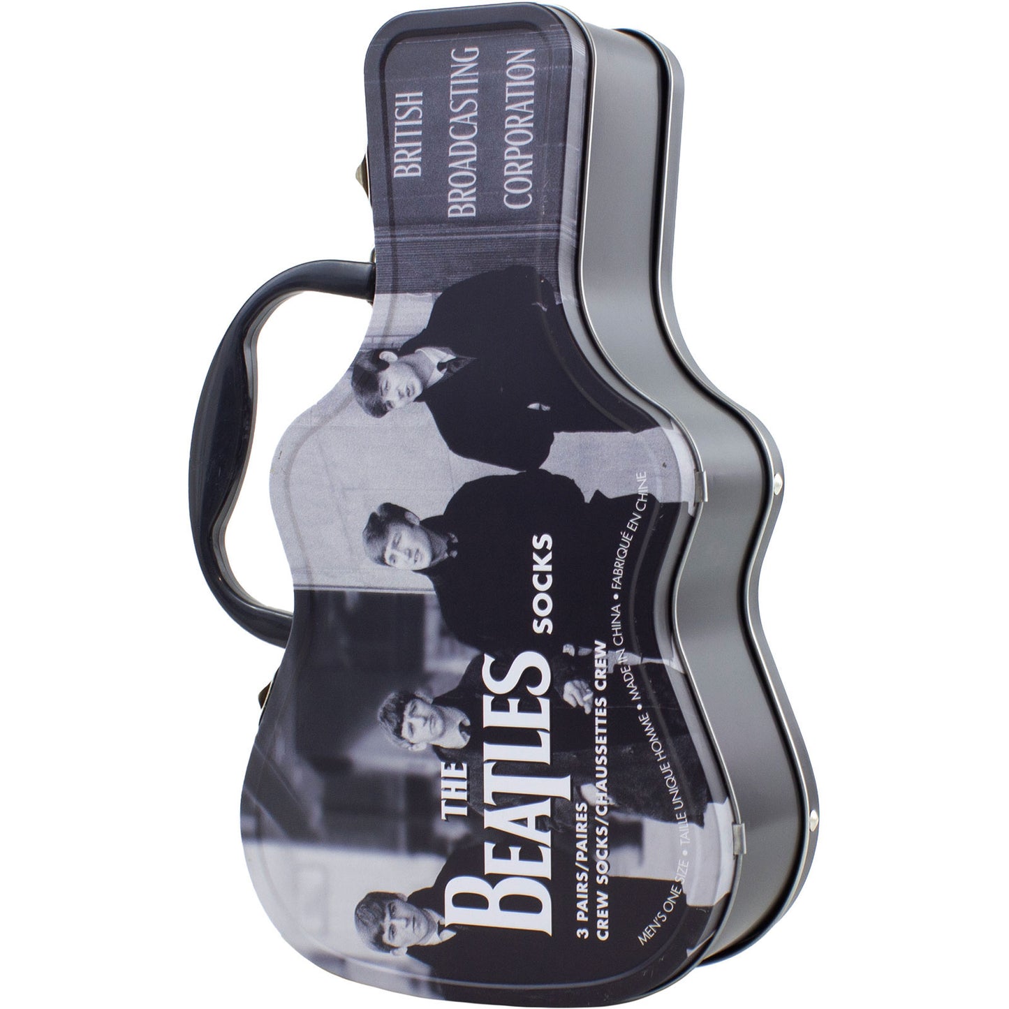 Beatles Black & White Band (US Men's Shoe Size 8-12) Socks Front