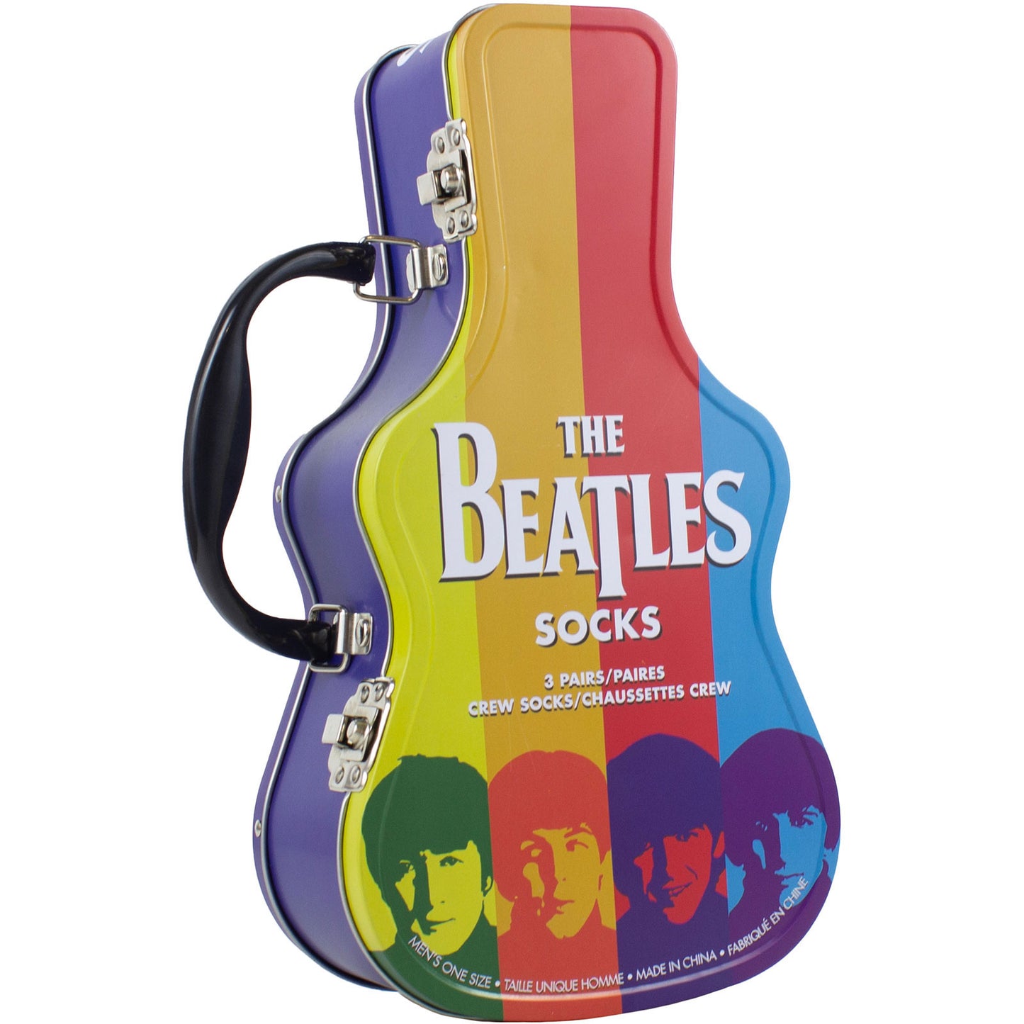 Beatles Colour Faces Socks Front