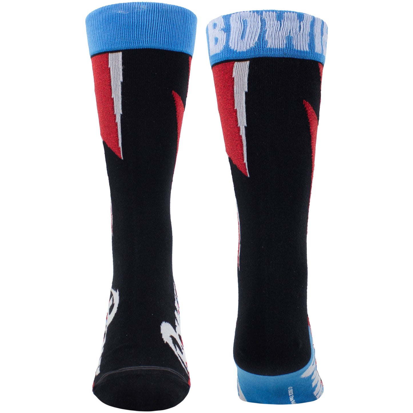David Bowie Red Flash (US Men's Shoe Size 8-12) Socks Front
