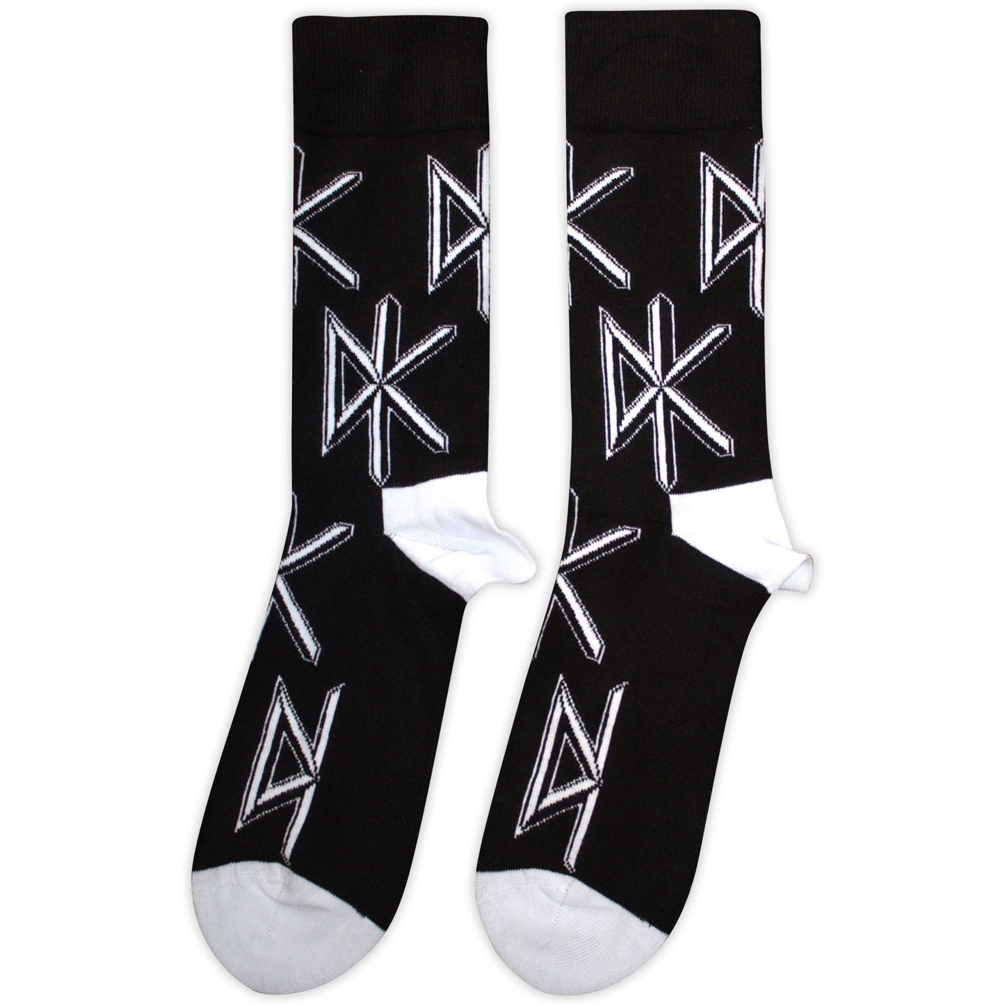 Dead Kennedys Dk Logo Repeat (US Men's Shoe Size 8-12) Socks Back