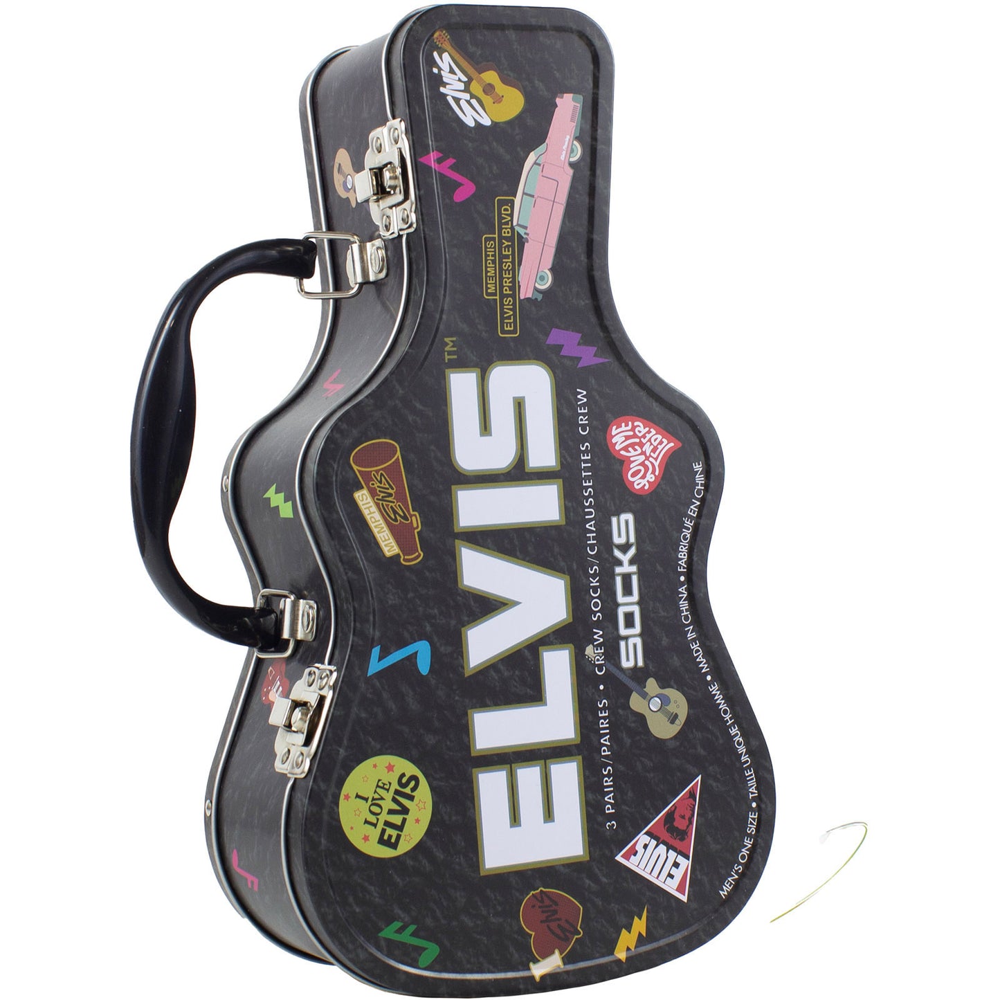 Elvis Presley Logos (US Men's Shoe Size 8-12) Socks Front