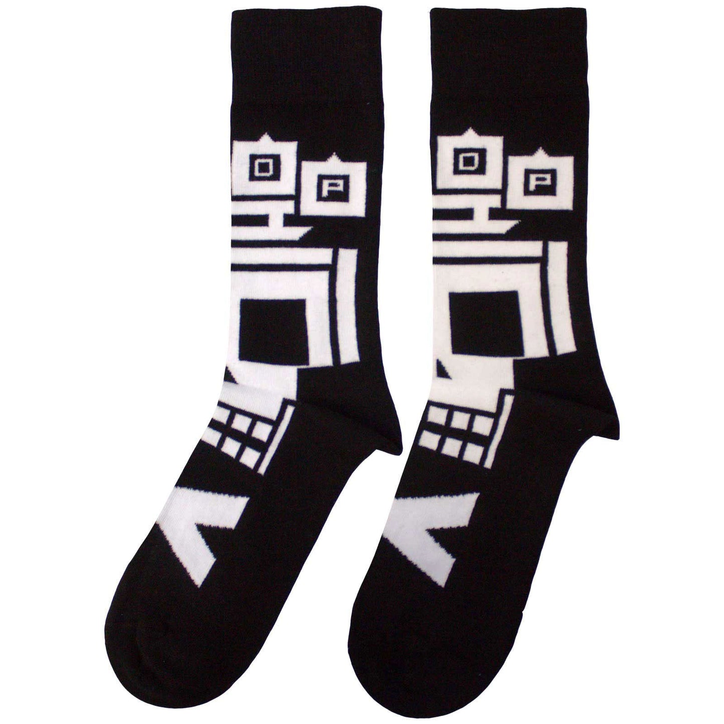 Five Finger Death Punch Pixeled Skull (US Men's Shoe Size 8-12) Socks Back