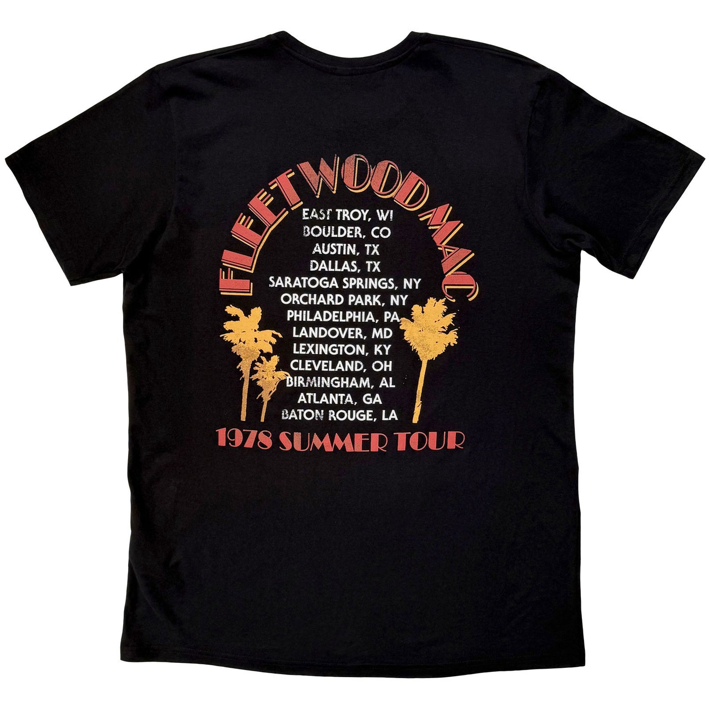 Fleetwood Mac Summer Tour Carbon T-shirt Back