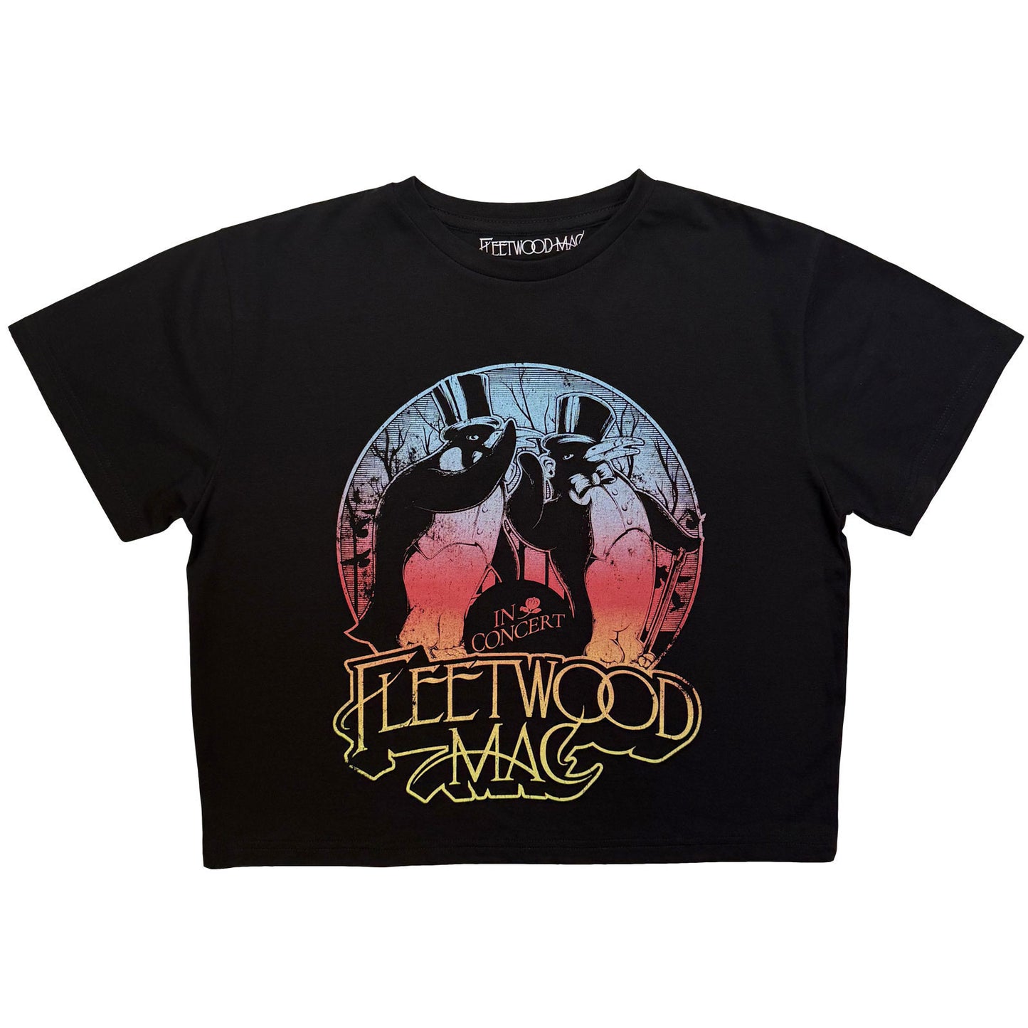 Fleetwood Mac Gradient Penguins Crop Top Girls Jr Front