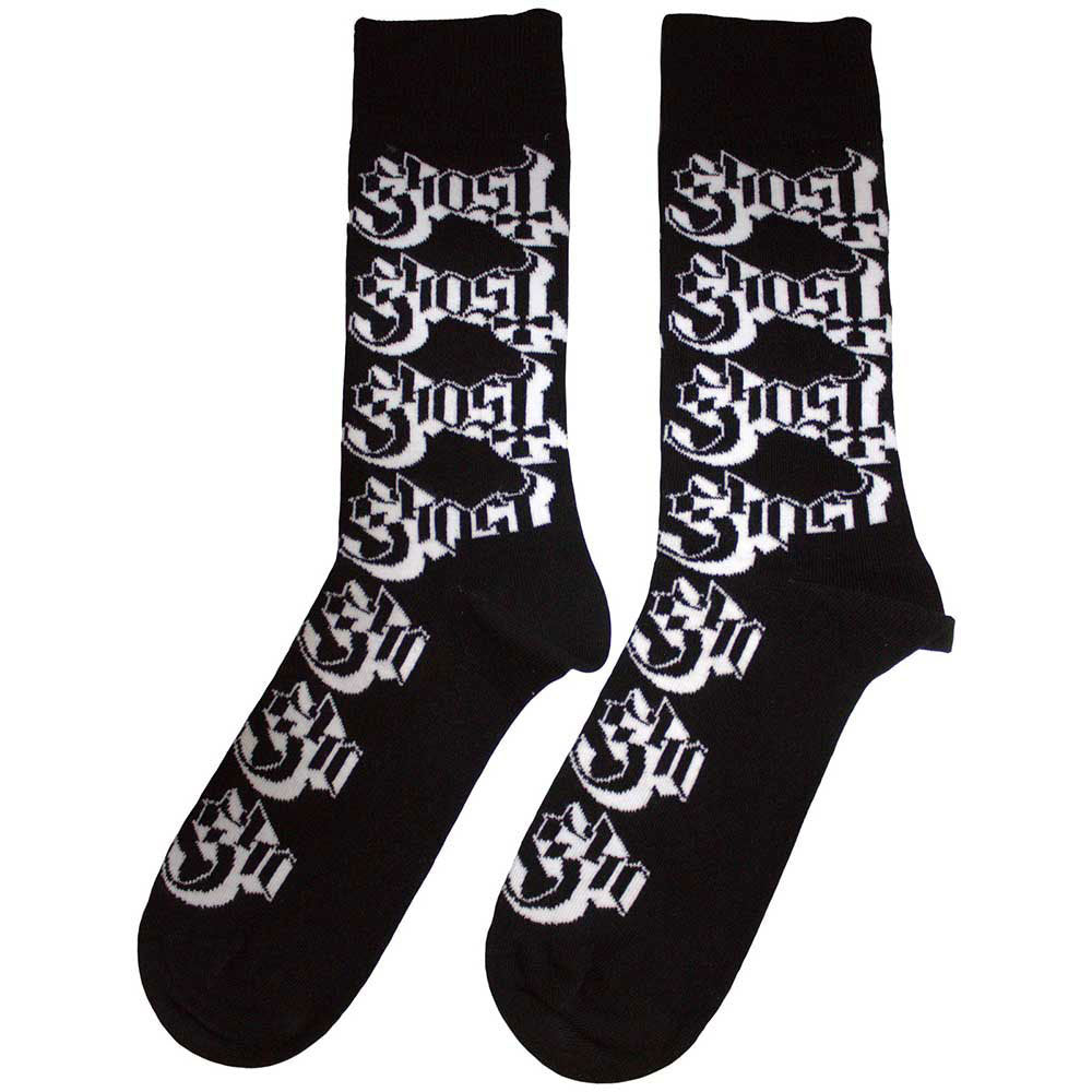 Ghost Logo Pattern (US Women's Shoe Size 6-9) Socks Back