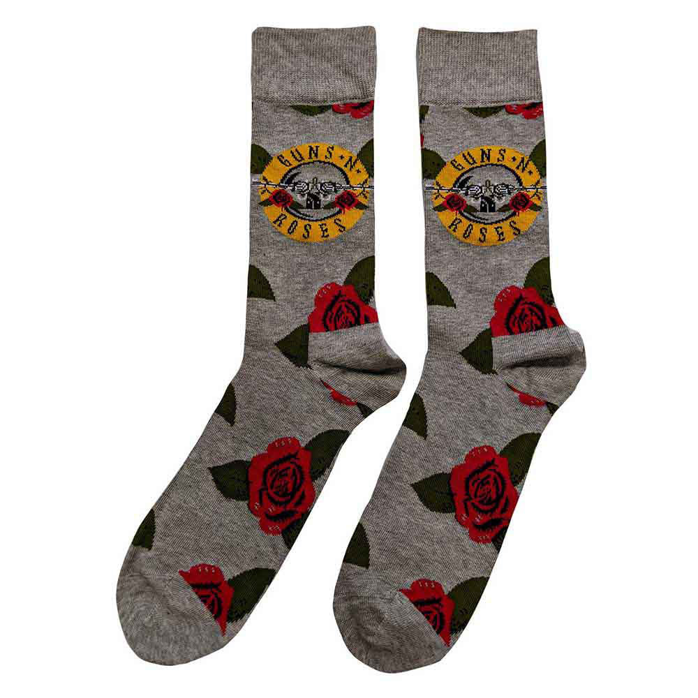 Guns N Roses Bullet Roses (US Women's Shoe Size 6-9) Socks Back