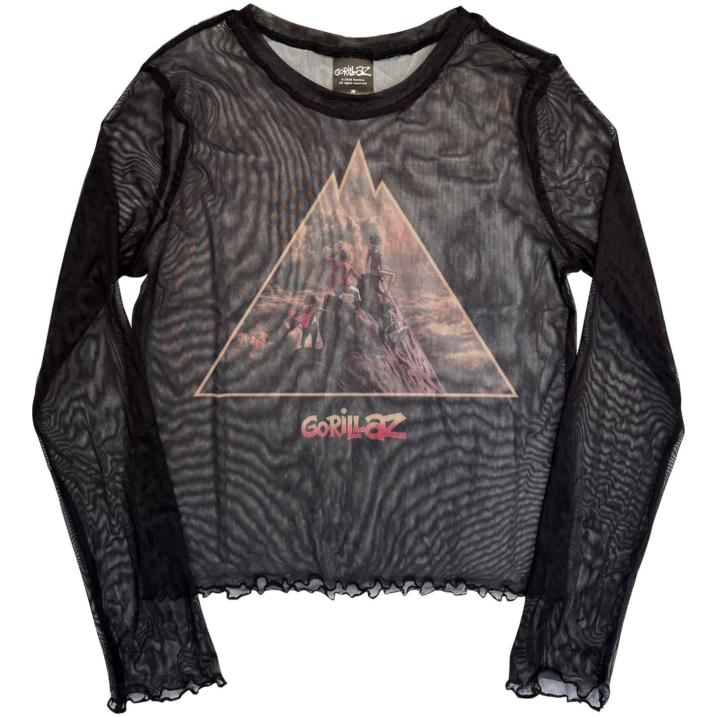 Gorillaz The Mountain Mesh Crop Top Girls Jr Front