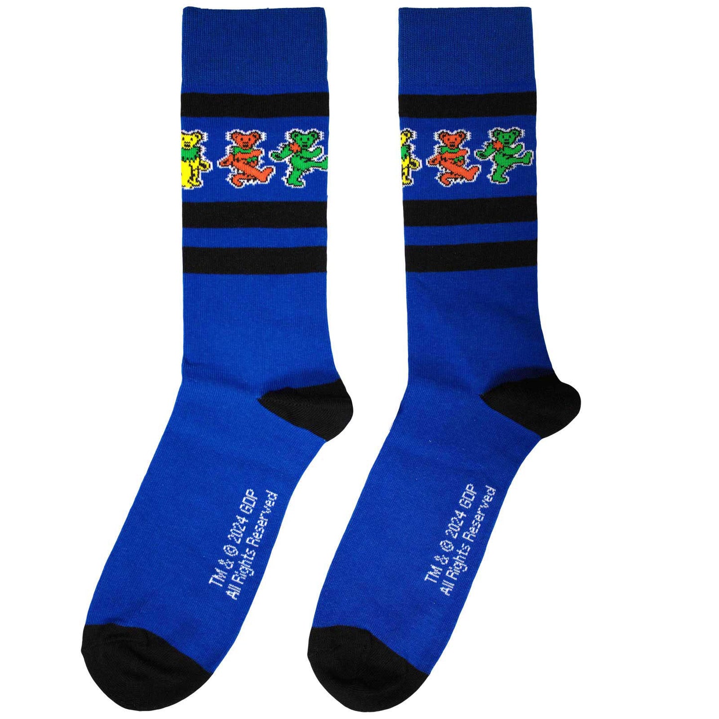 Grateful Dead Dancing Bears Stripe (US Men's Shoe Size 8-12) Socks Alt 2