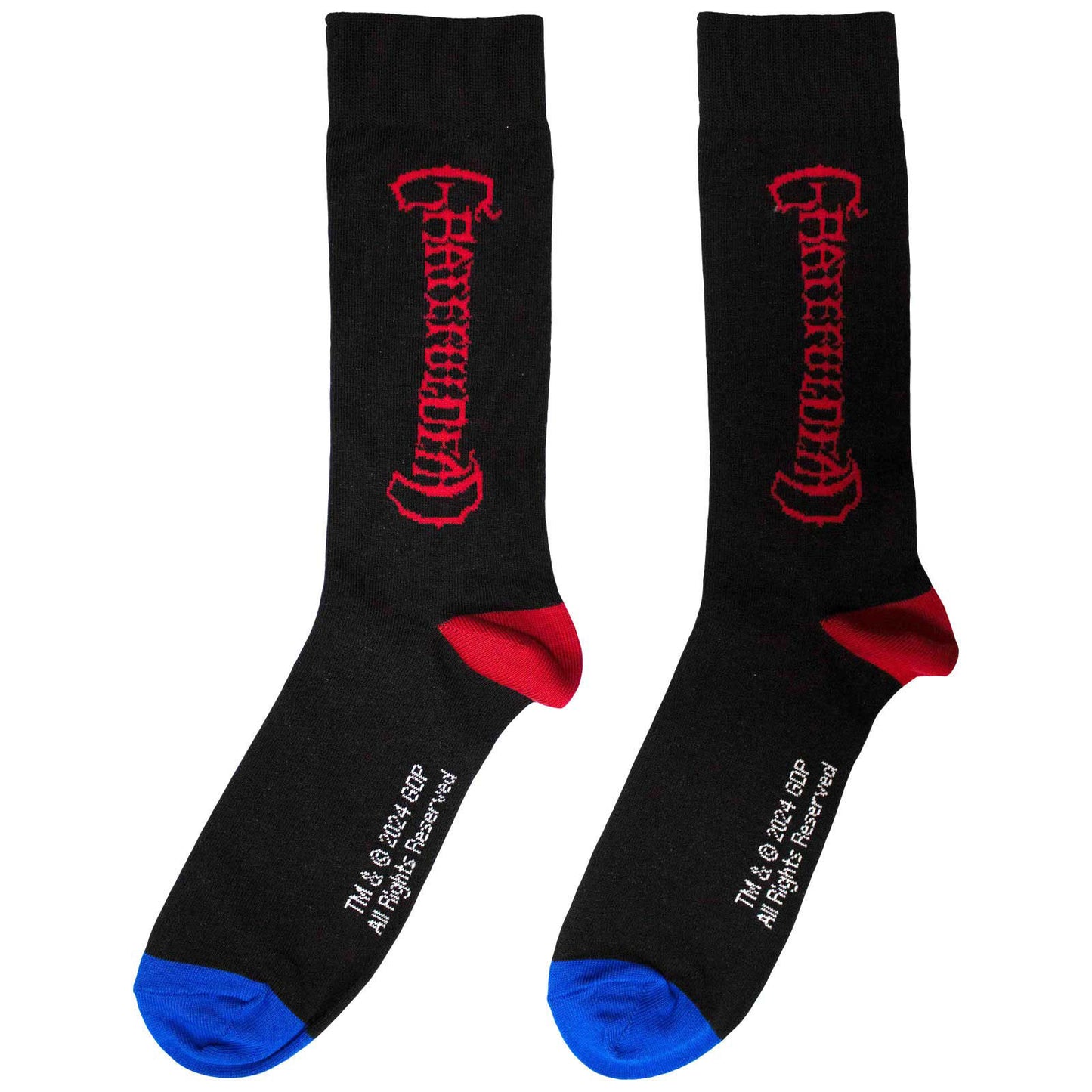 Grateful Dead Vertical Mono Logo (US Men's Shoe Size 8-12) Socks Alt 2