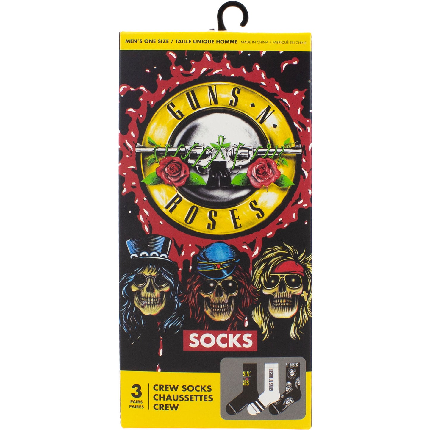 Guns N Roses Logos Socks Front