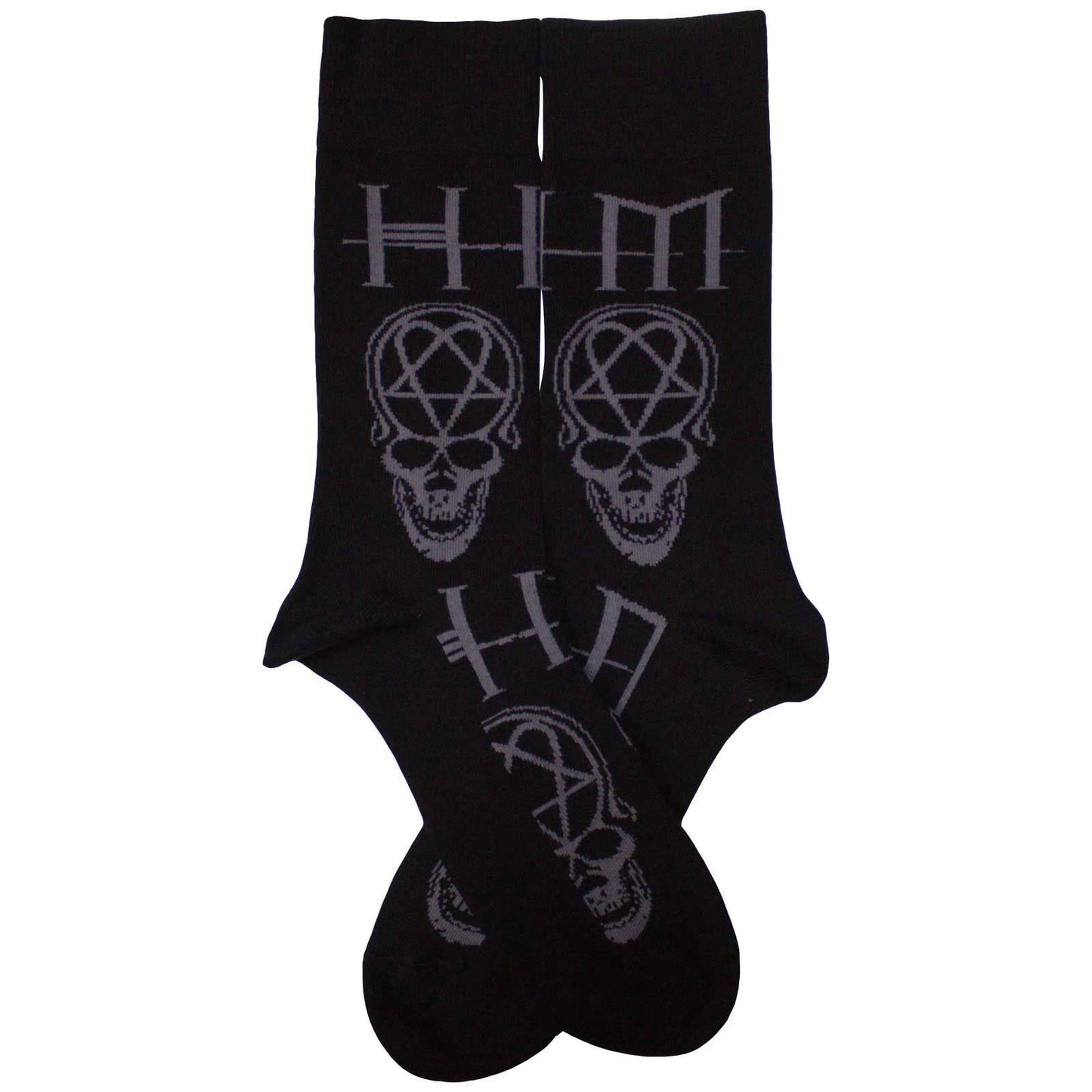HIM Heartagram Skull (US Men's Shoe Size 8-12) Socks Back