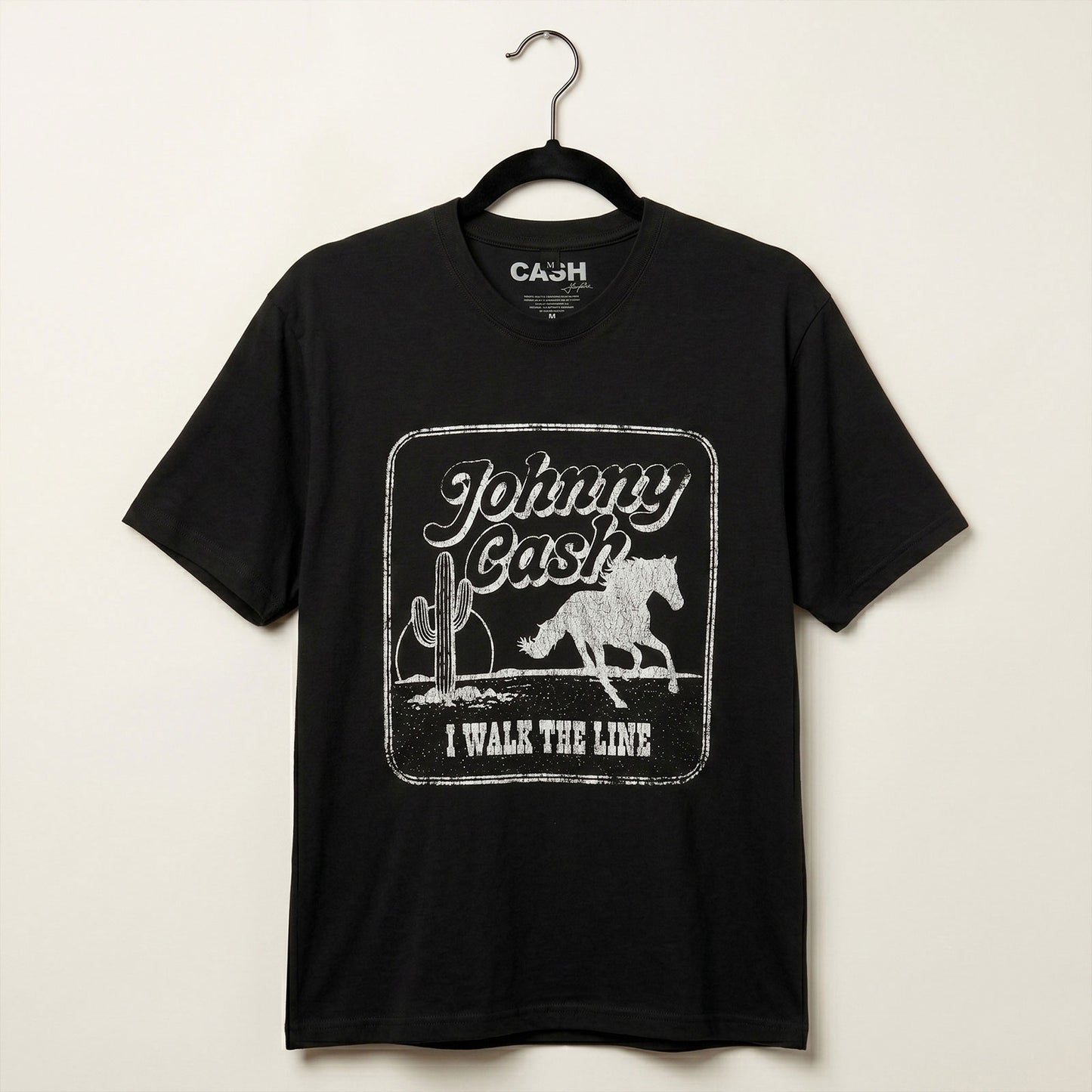 Johnny Cash I Walk The Line Carbon T-shirt Back