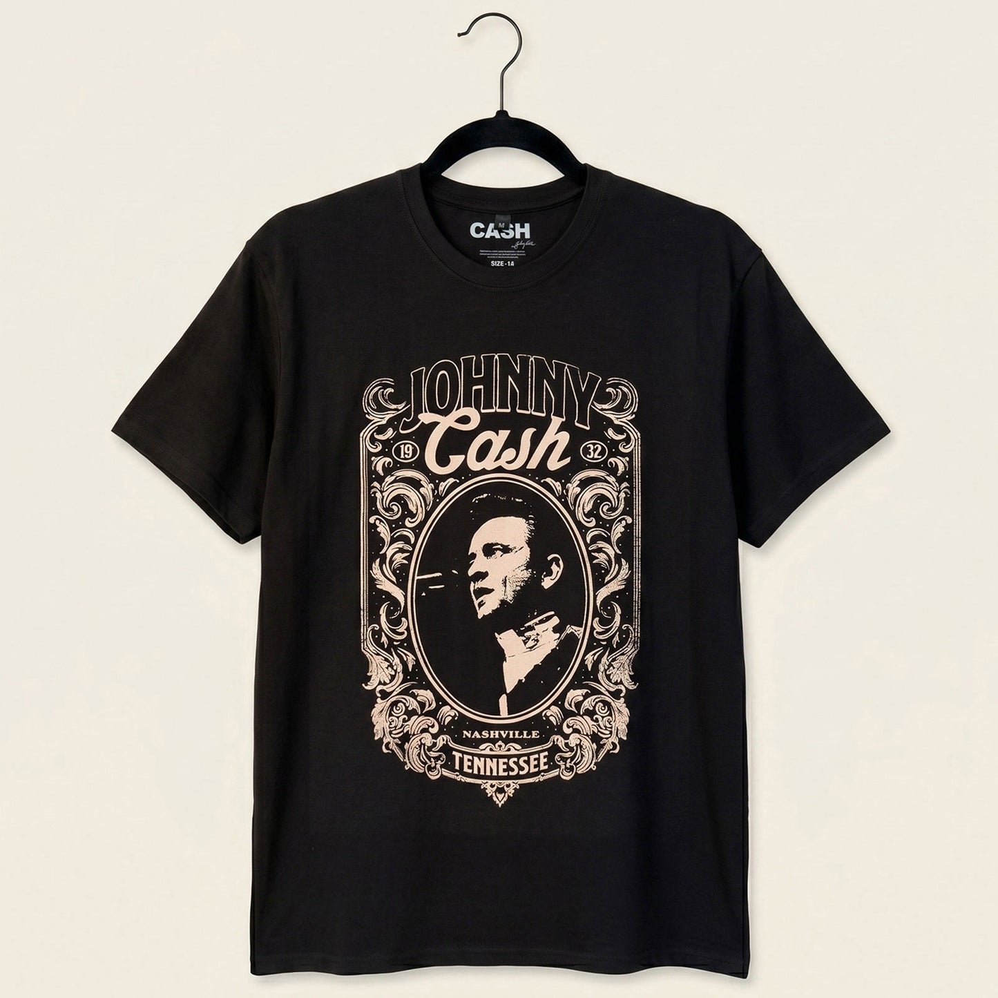 Johnny Cash Nashville Carbon T-shirt Back