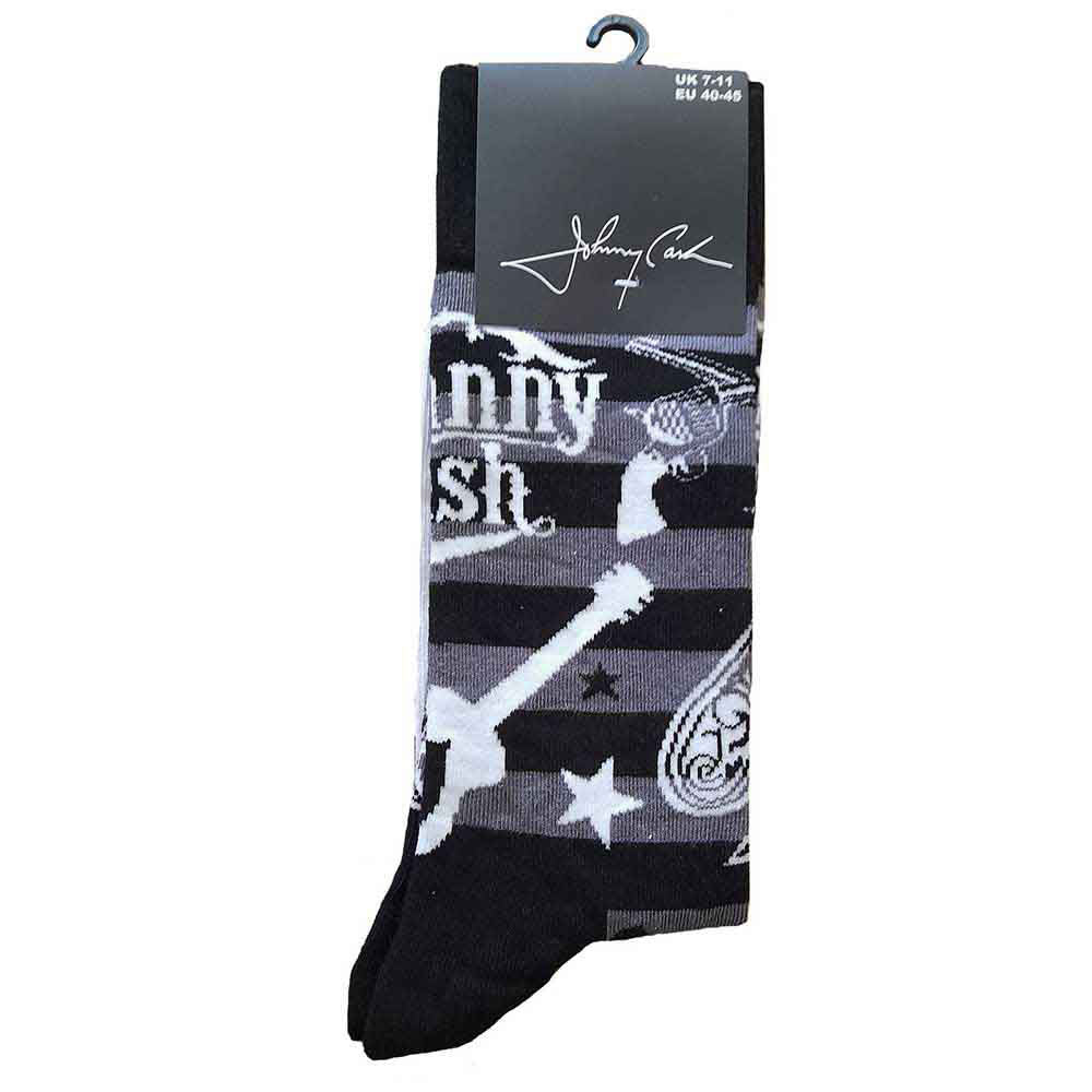 Johnny Cash Guitars 'n Guns (US Men's Shoe Size 8-12) Socks Alt 2