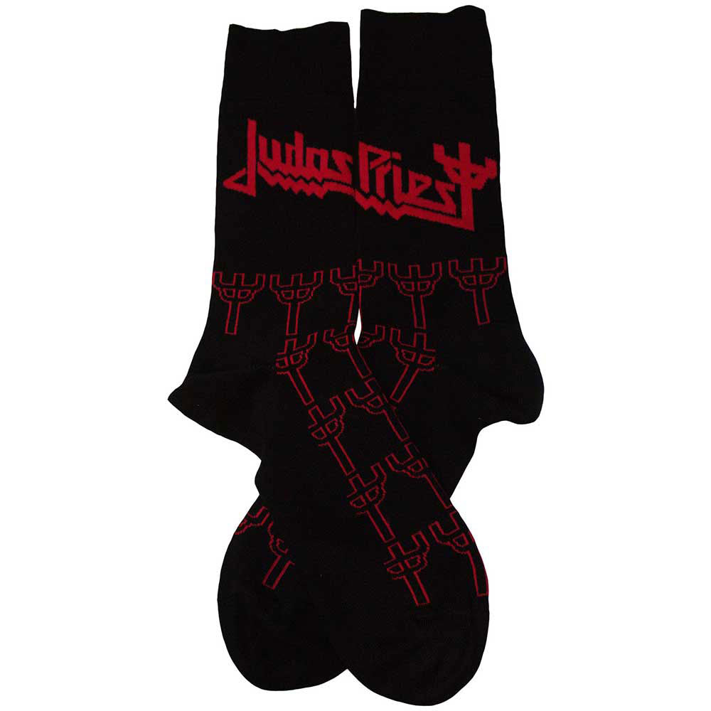 Judas Priest Trident Pattern Socks Back