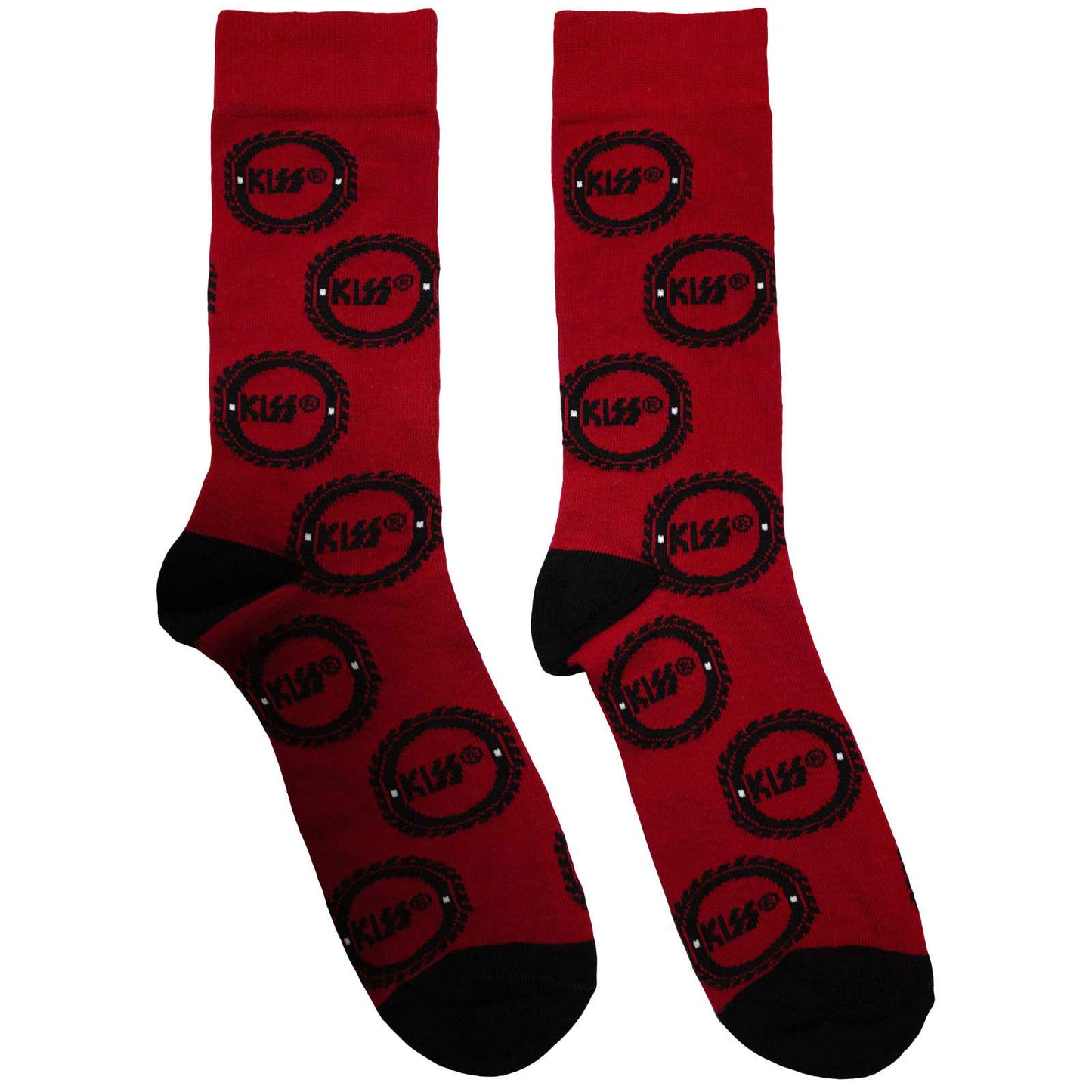 KISS Buzzsaw Logo Pattern (US Men's Shoe Size 8-12) Socks Alt 2