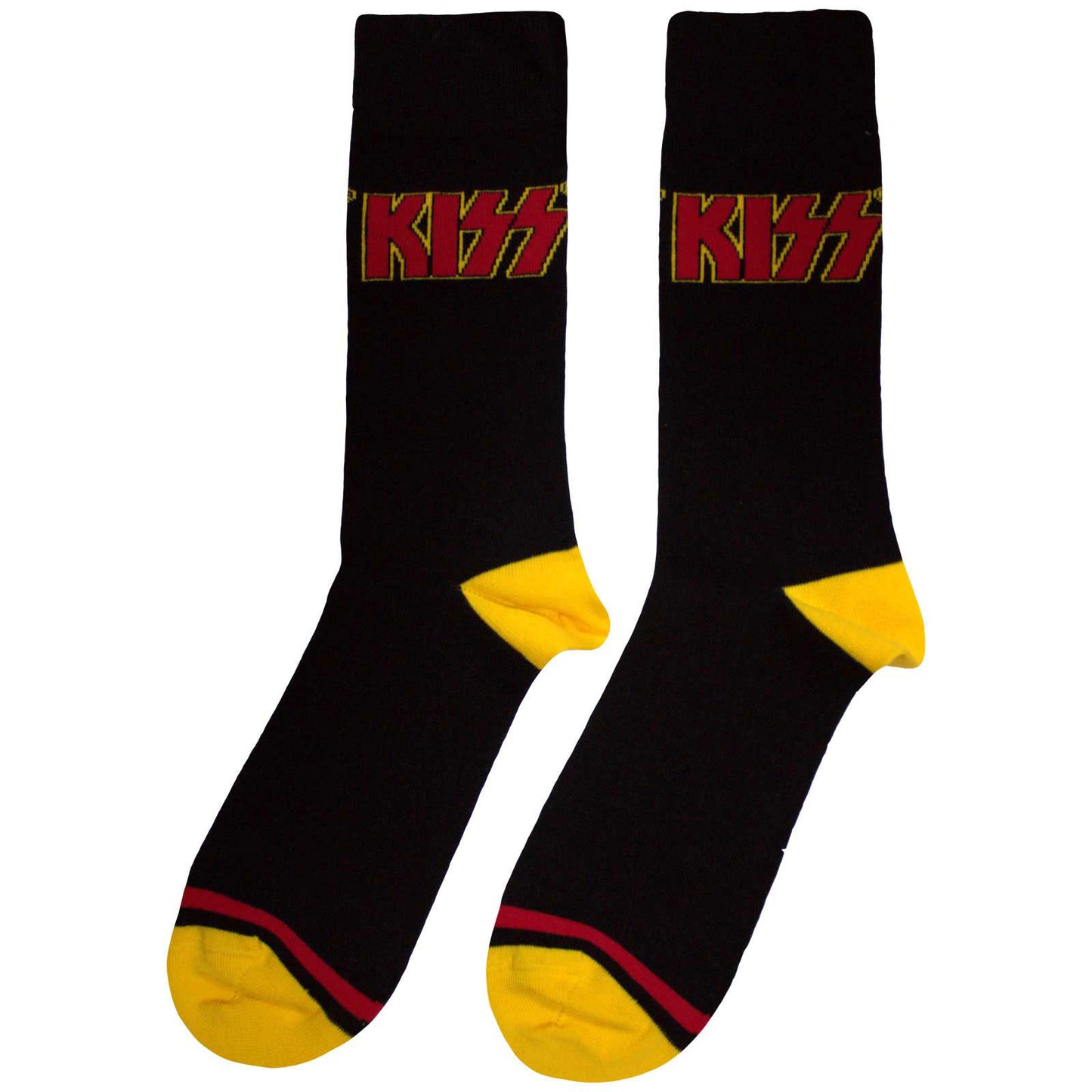 KISS Red Logo Single Stripe Socks Back