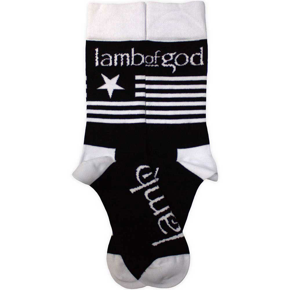 Lamb Of God Flag (US Men's Shoe Size 8-12) Socks Back