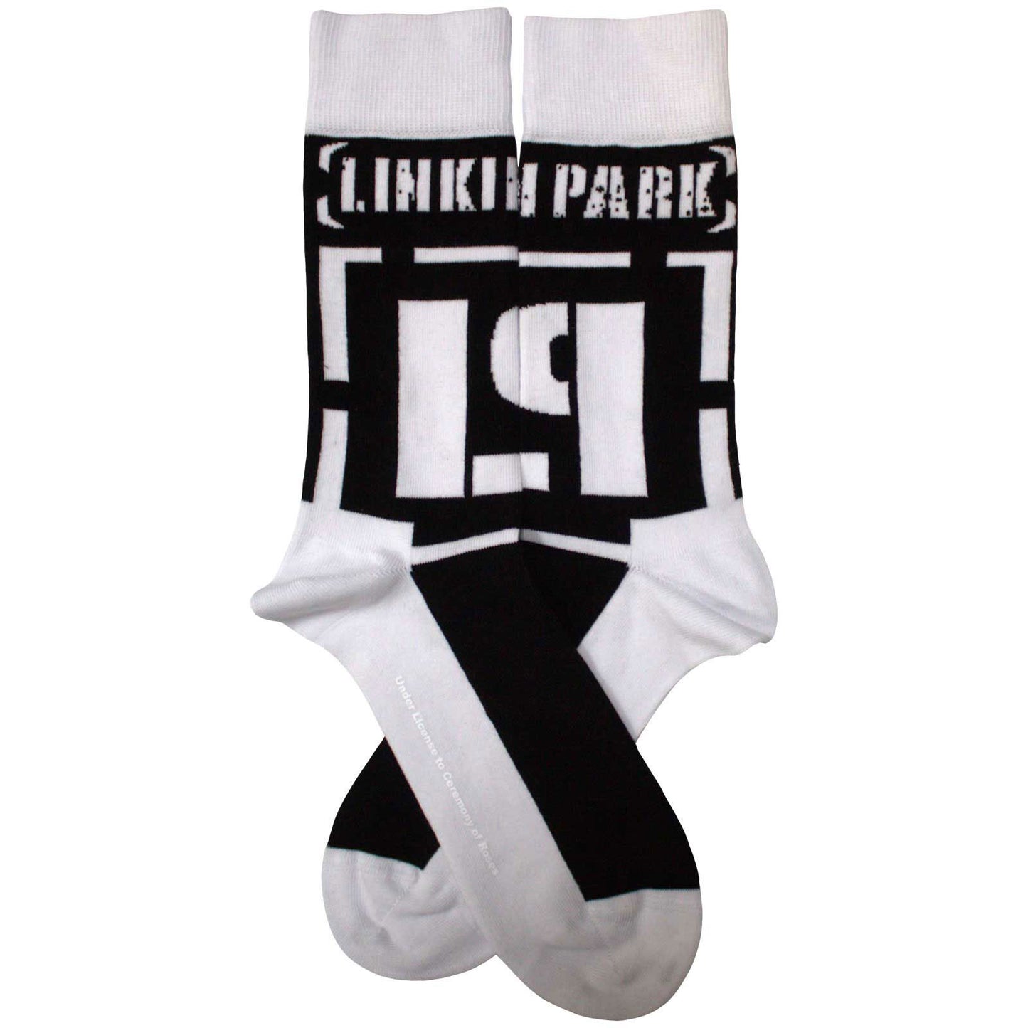 Linkin Park Brackets Logo (US Men's Shoe Size 8-12) Socks Back