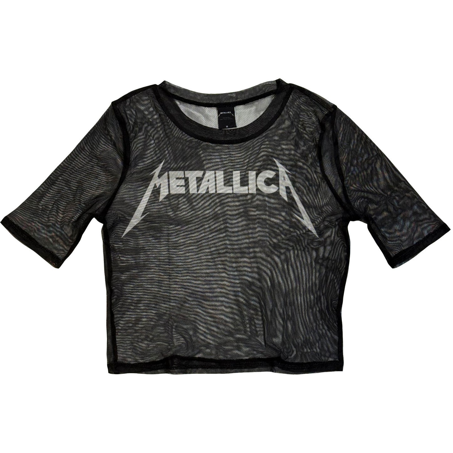 Metallica Logo Mesh Crop Top Girls Jr