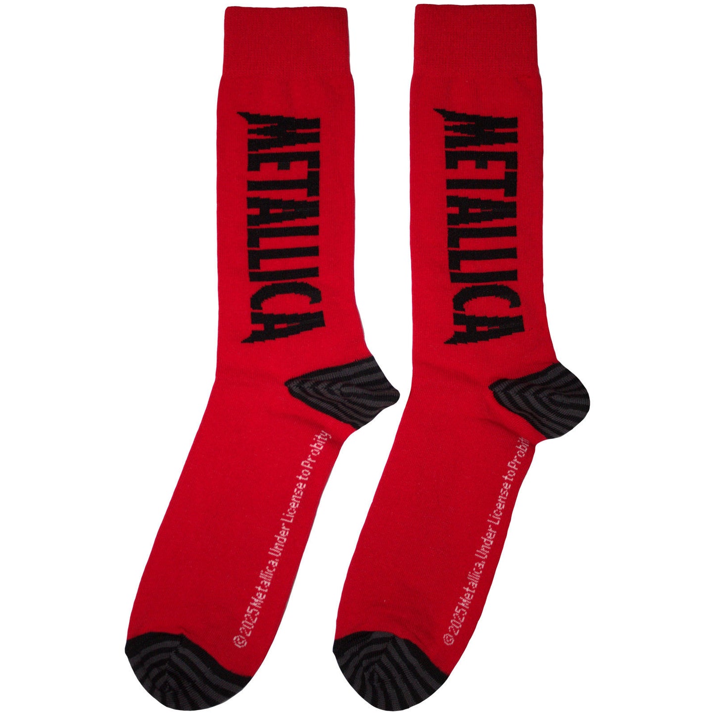 Metallica Stressed Logo (US Men's Shoe Size 8-12) Socks Back