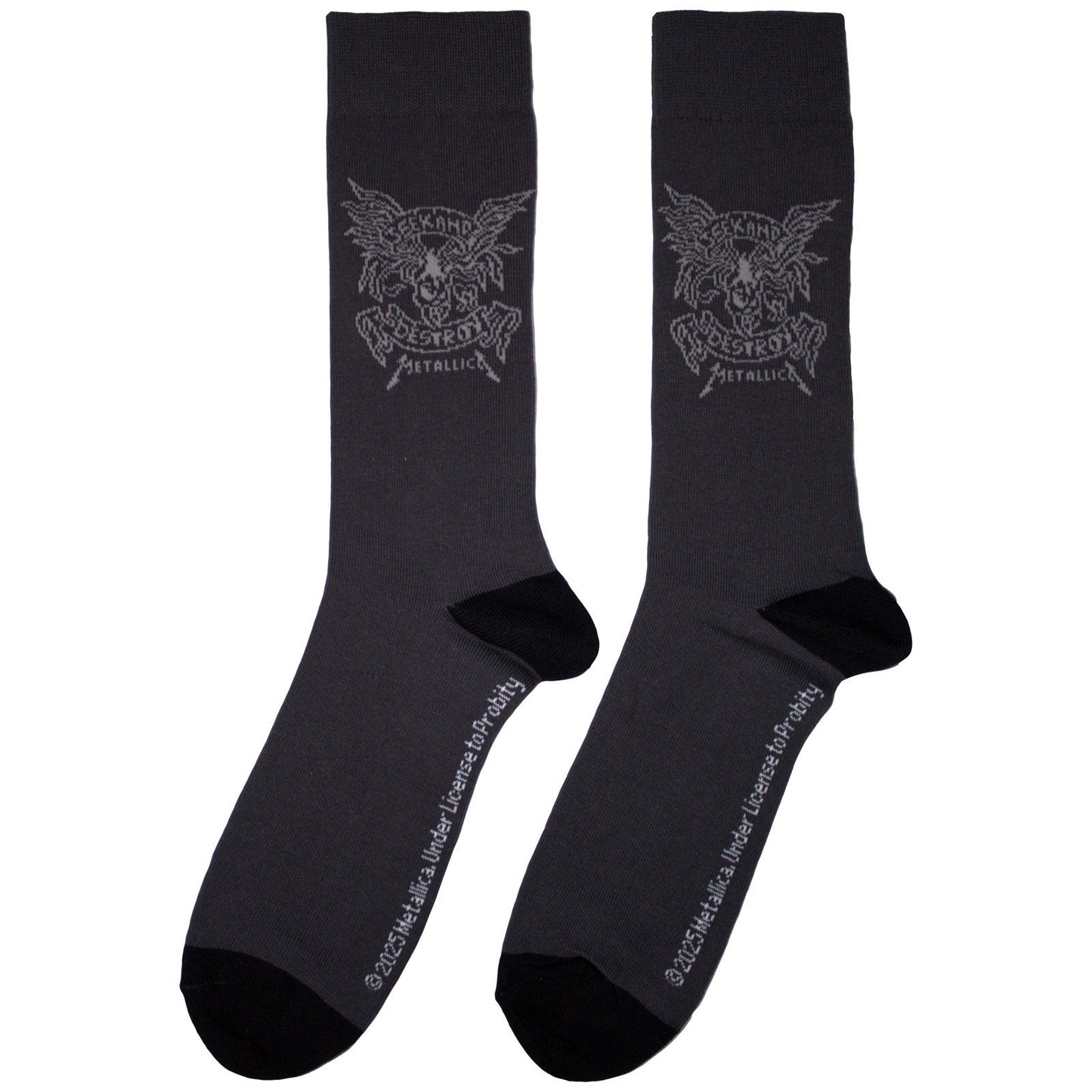 Metallica Seek & Destroy (US Men's Shoe Size 8-12) Socks Back