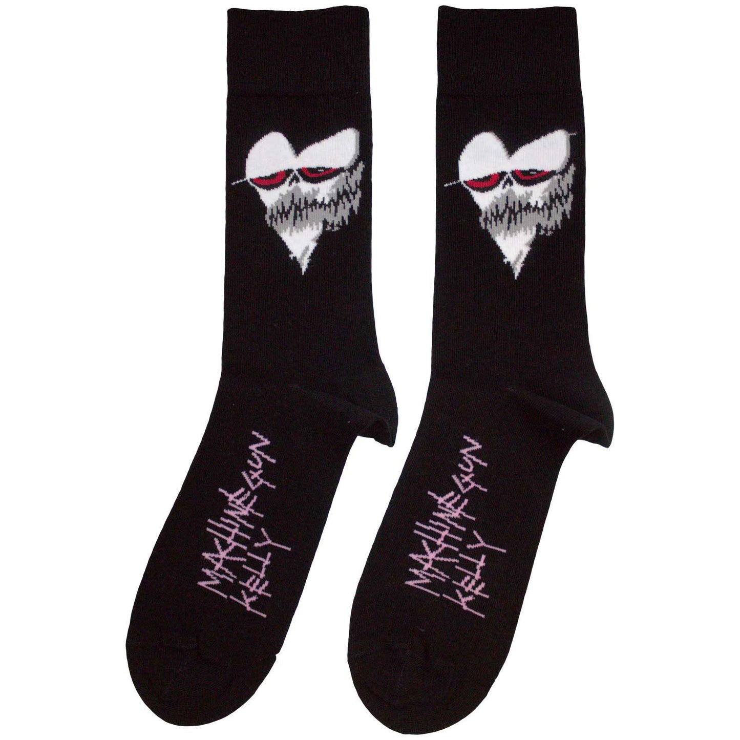 Machine Gun Kelly (Music) Heart Face (US Men's Shoe Size 8-12) Socks Back